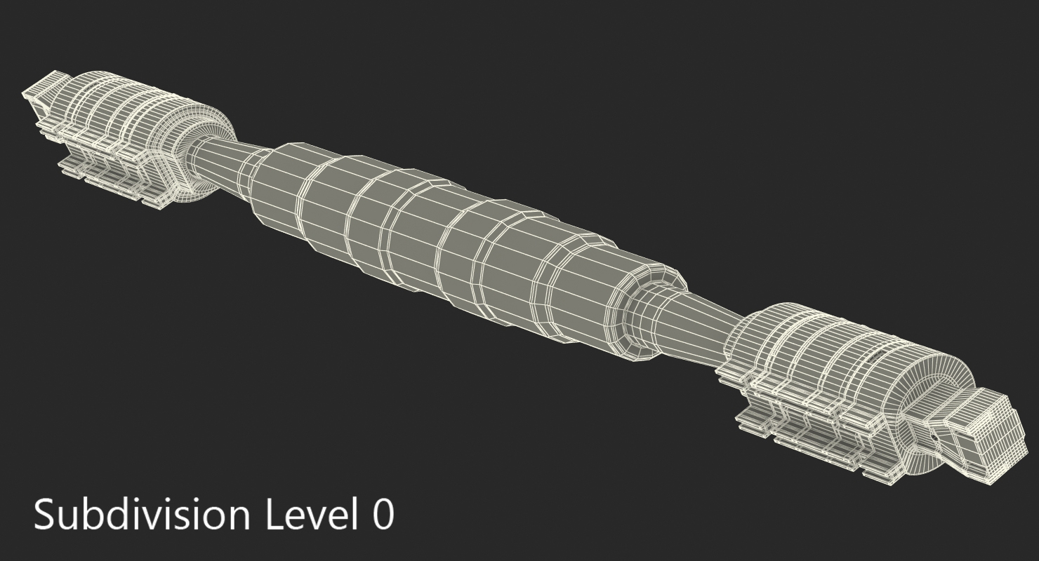 3D model Anodized Ram Hydraulic Cylinder 6 Sci Fi