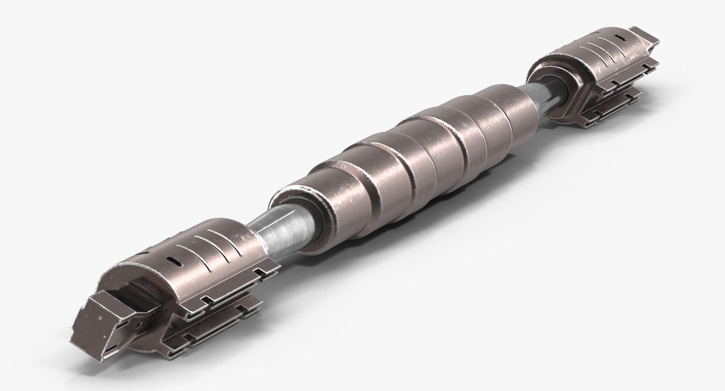 3D model Anodized Ram Hydraulic Cylinder 6 Sci Fi
