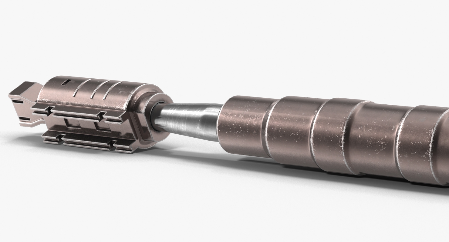 3D model Anodized Ram Hydraulic Cylinder 6 Sci Fi