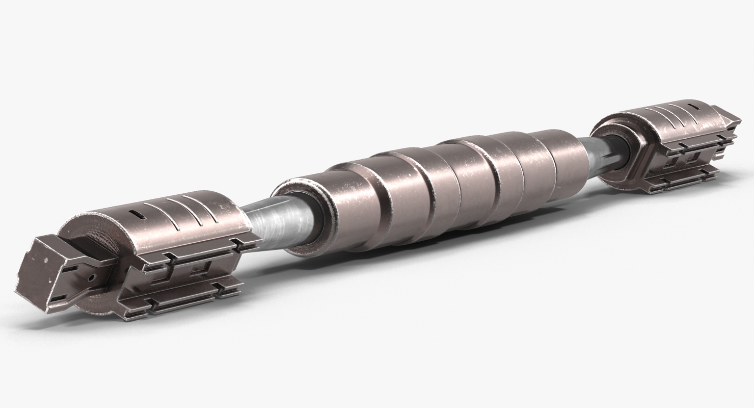 3D model Anodized Ram Hydraulic Cylinder 6 Sci Fi