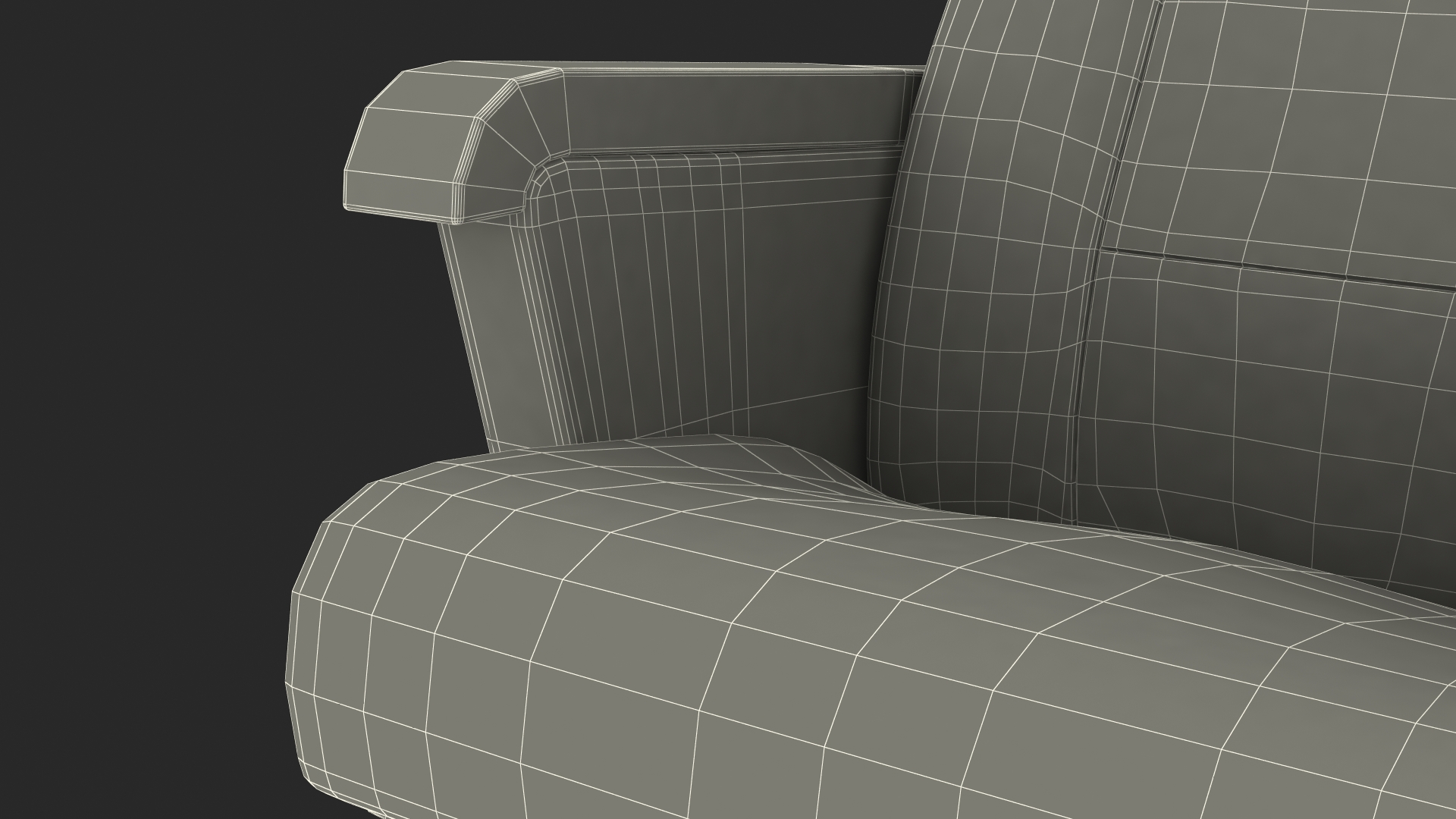Folding Auditorium Chair Blue 3D model
