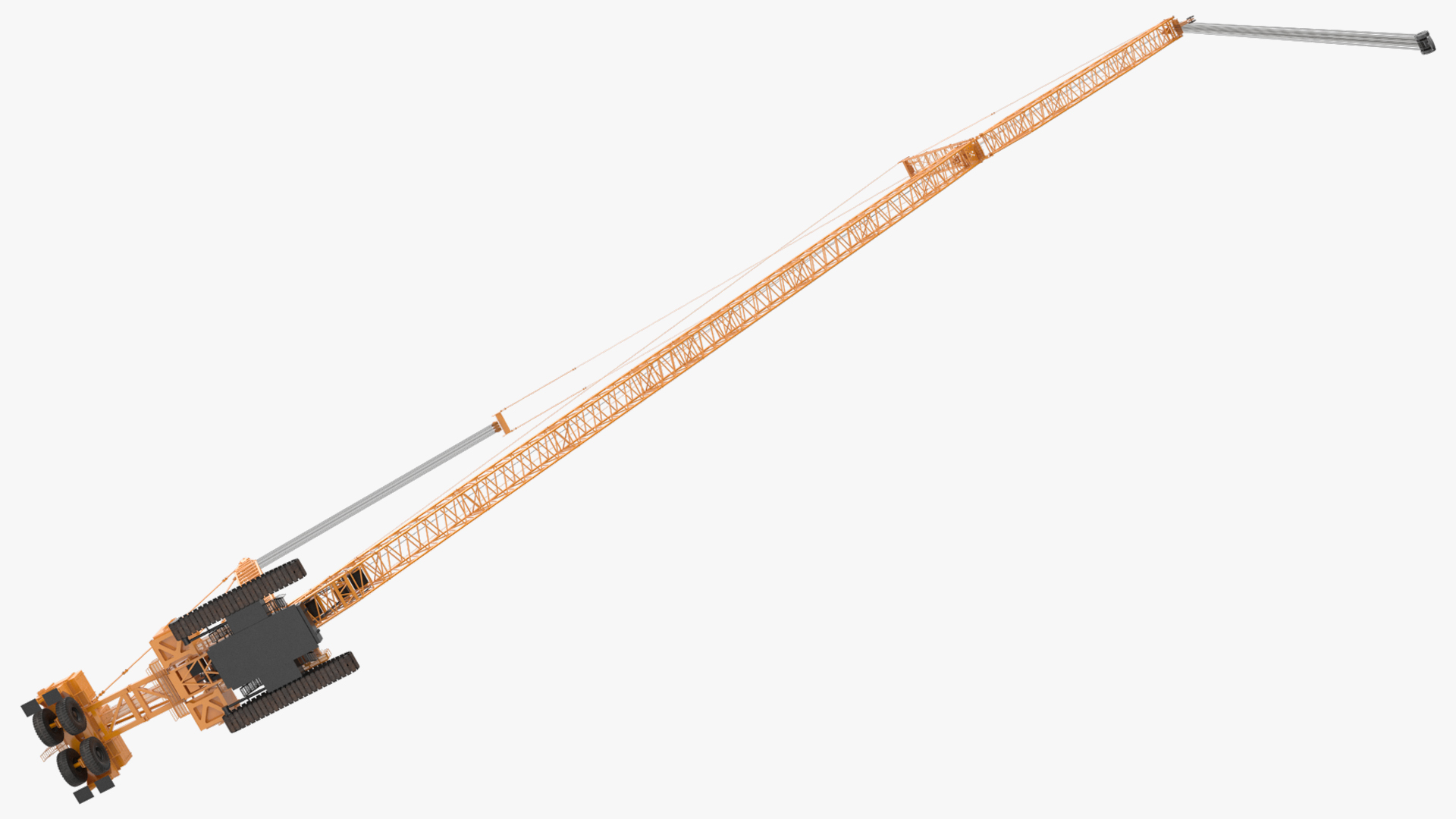 3D Crawler Crane with Lattice Boom for Construction model