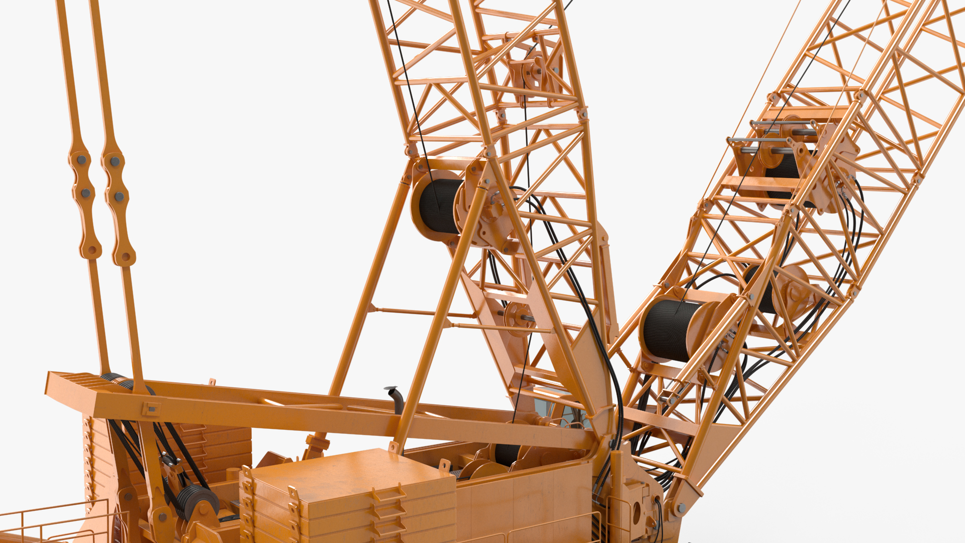 3D Crawler Crane with Lattice Boom for Construction model