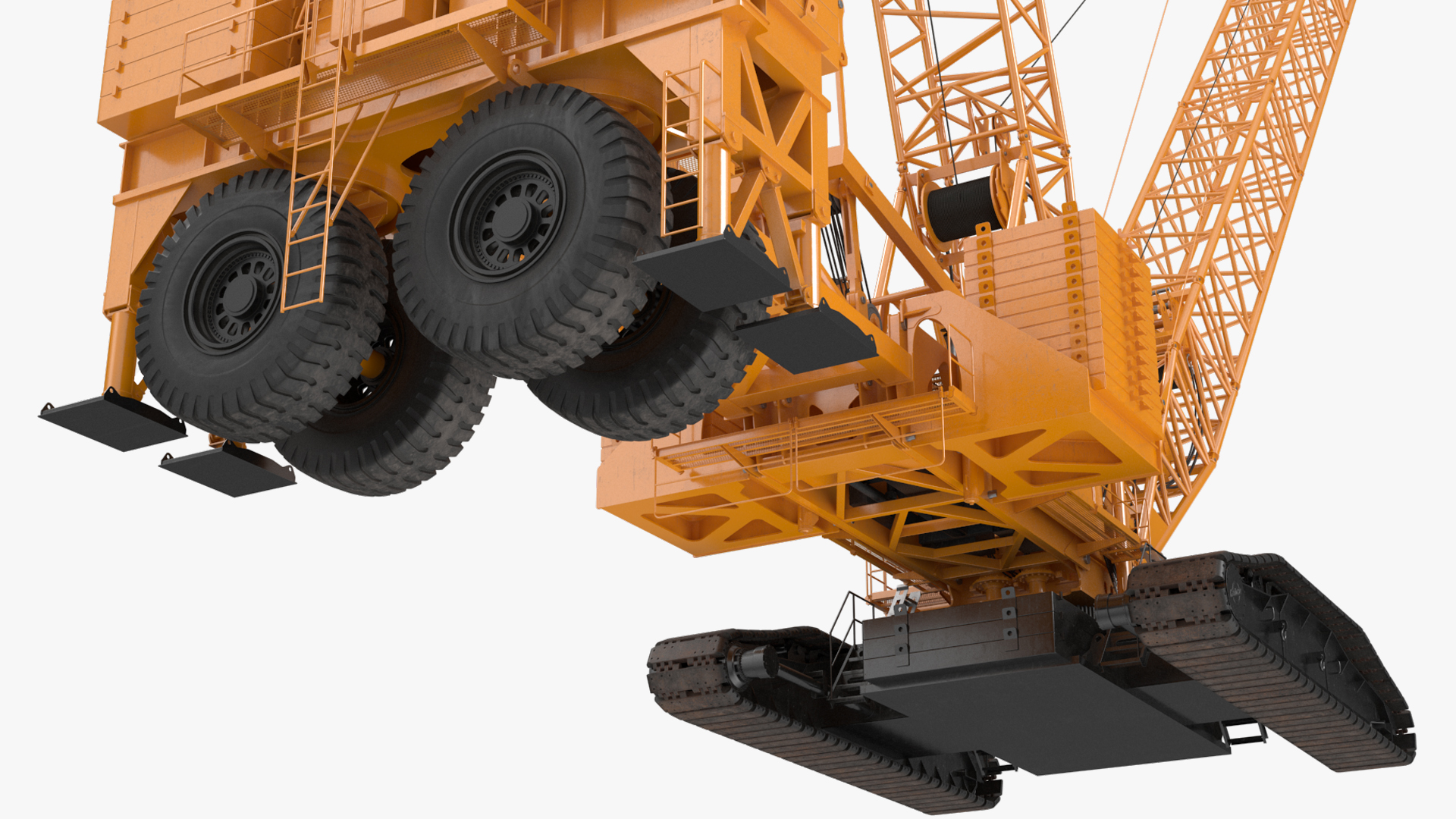 3D Crawler Crane with Lattice Boom for Construction model