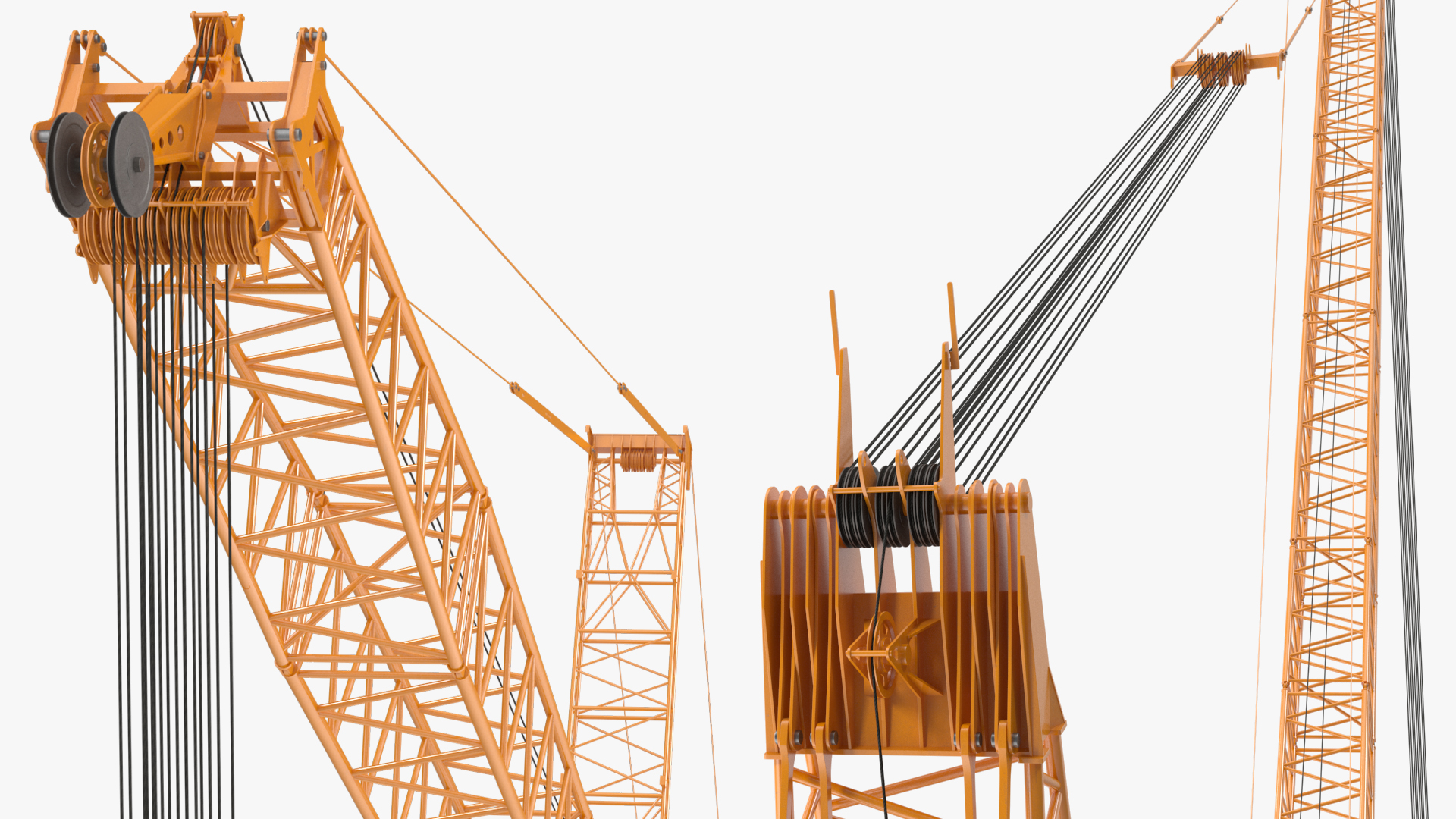 3D Crawler Crane with Lattice Boom for Construction model