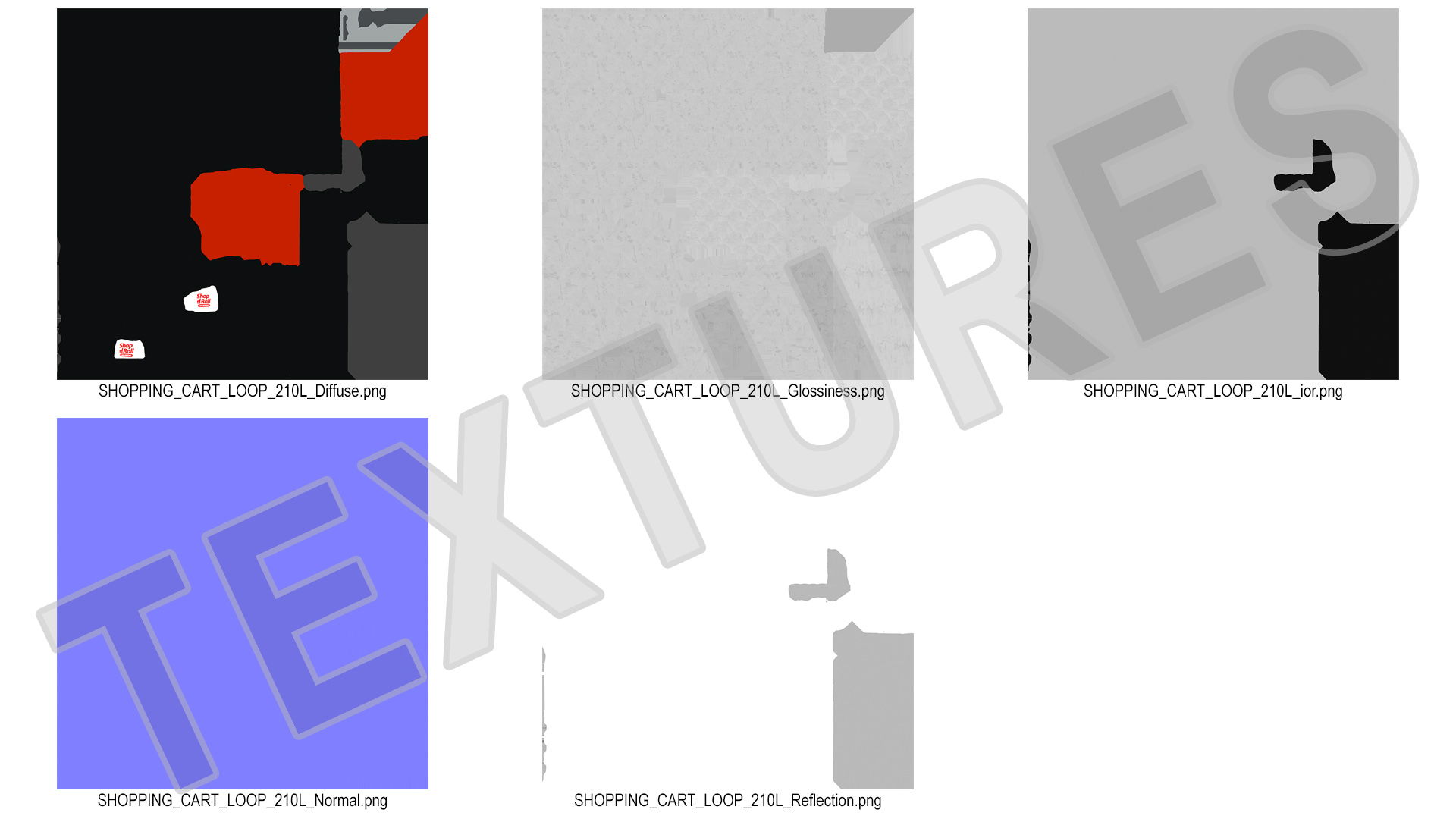 3D model Araven Shopping Cart LOOP 210L
