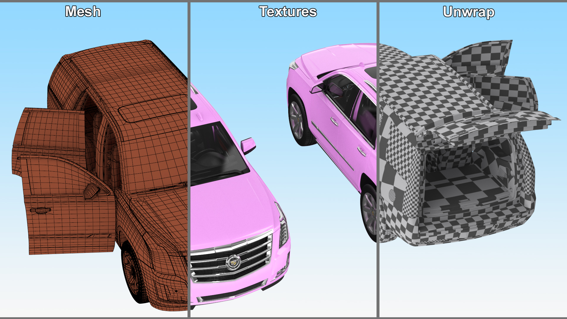 3D Cadillac Escalade SUV