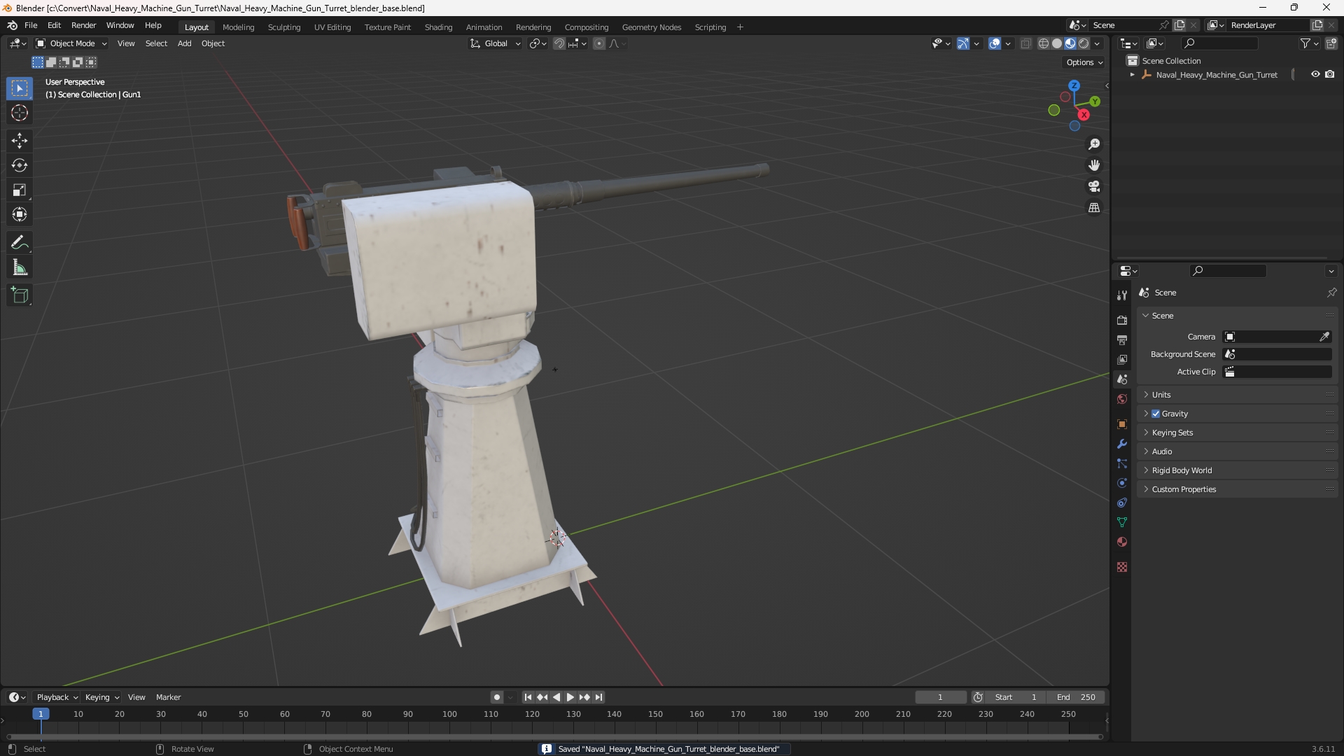 Naval Heavy Machine Gun Turret - view 10