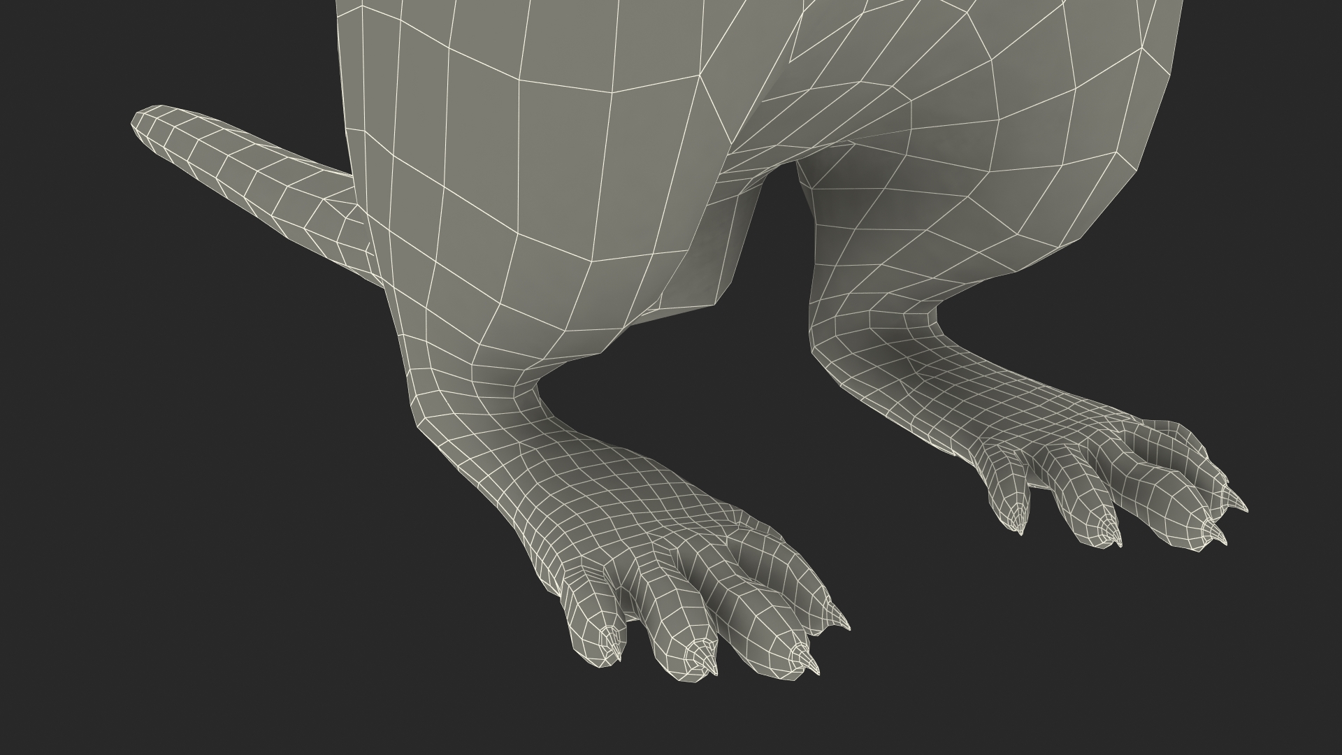 3D Vormela Peregusna Stands on His Hind Legs