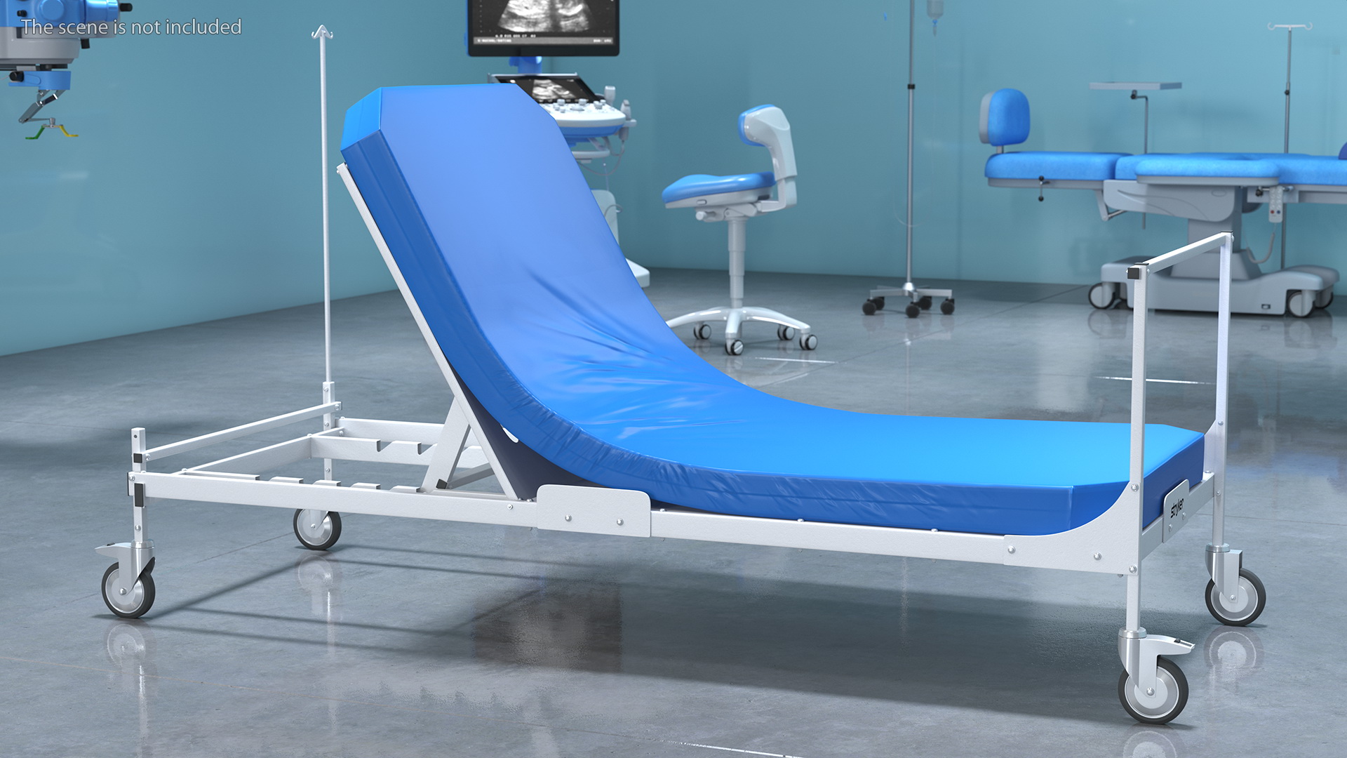 Stryker Emergency Relief Bed 60 Degrees 3D model