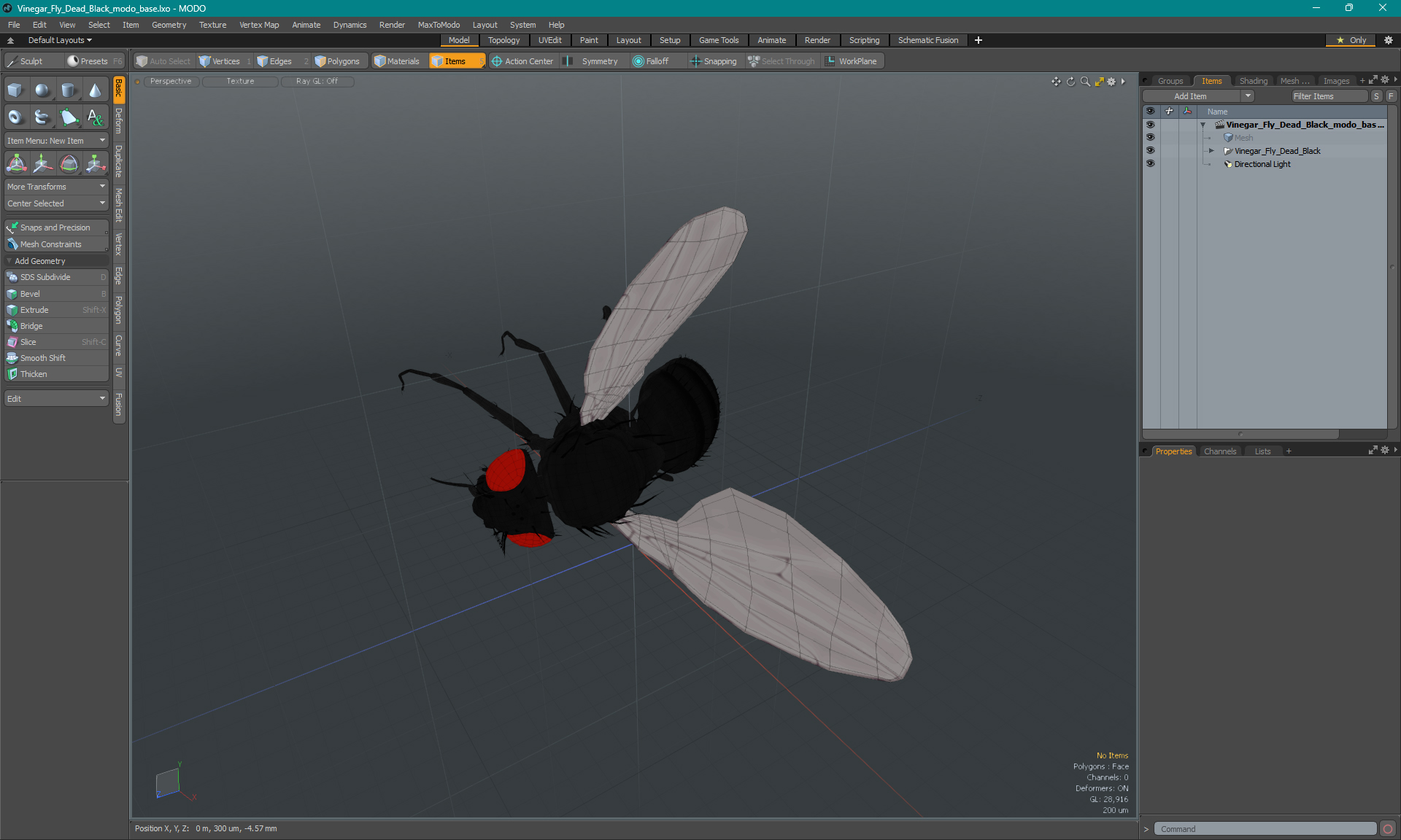 Vinegar Fly Dead Black 3D