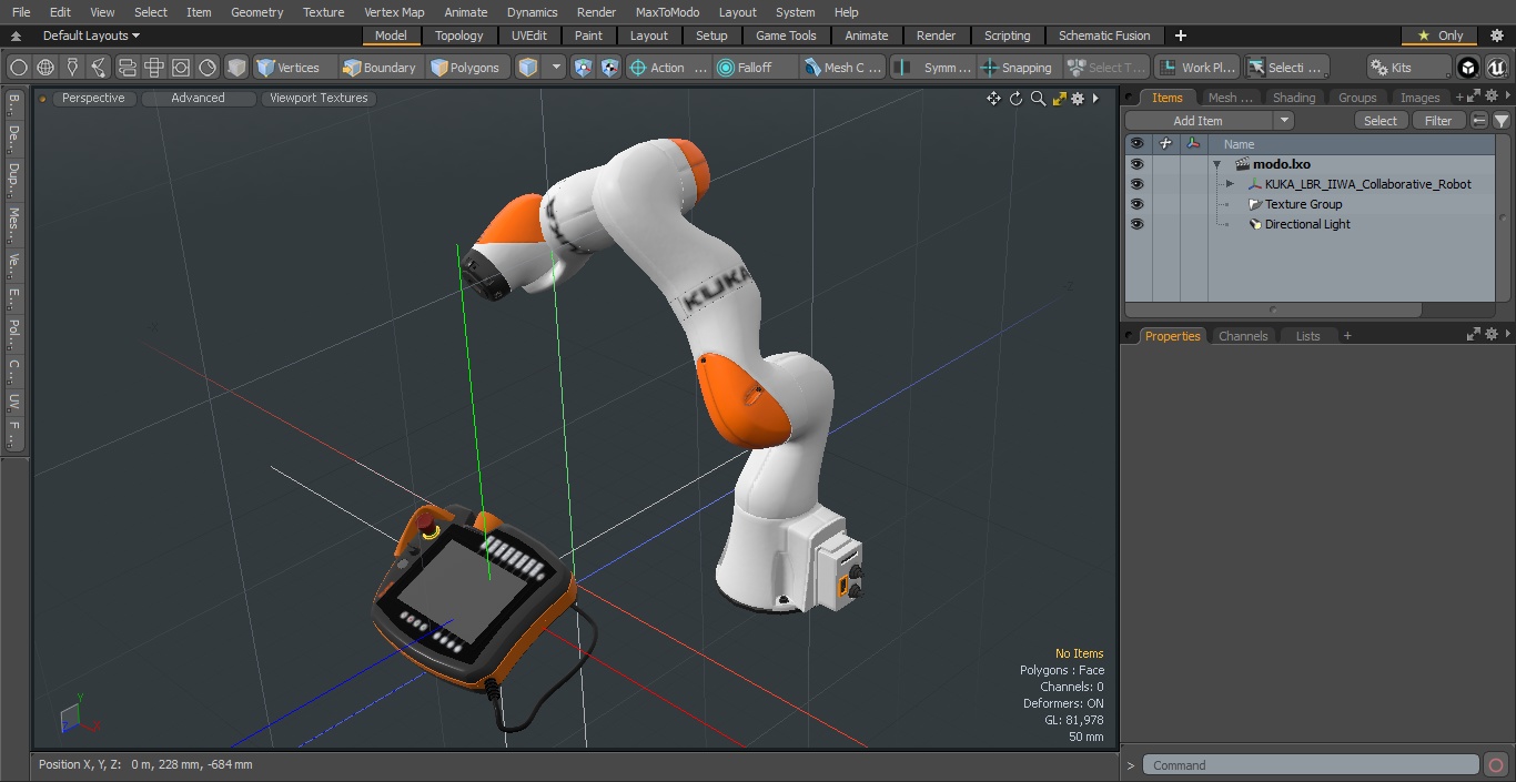 3D KUKA LBR IIWA Collaborative Robot model