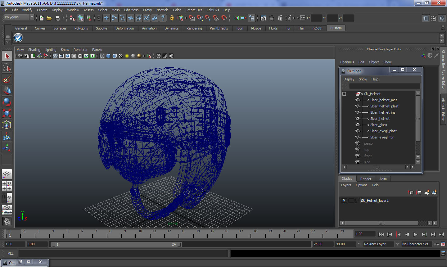3D model Ski Helmet