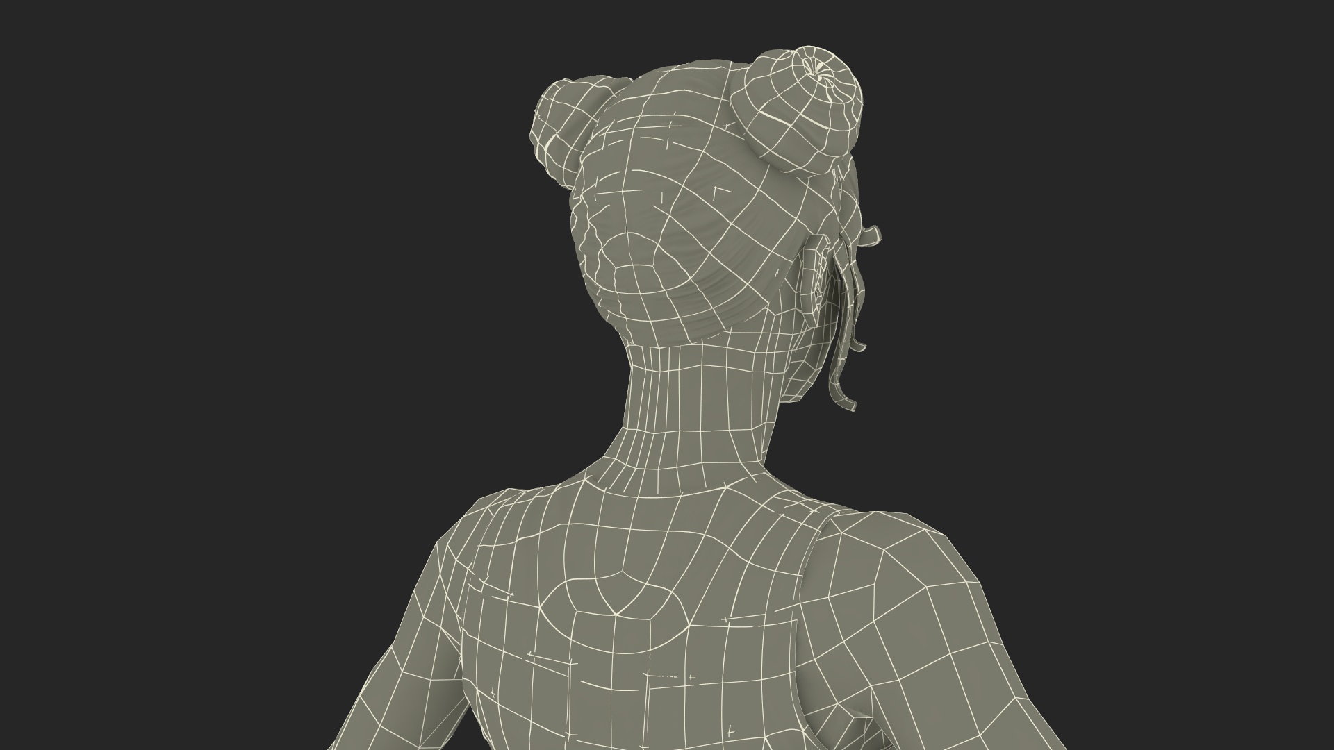 Caucasian Female Dancer with Pom-poms T-pose 3D model