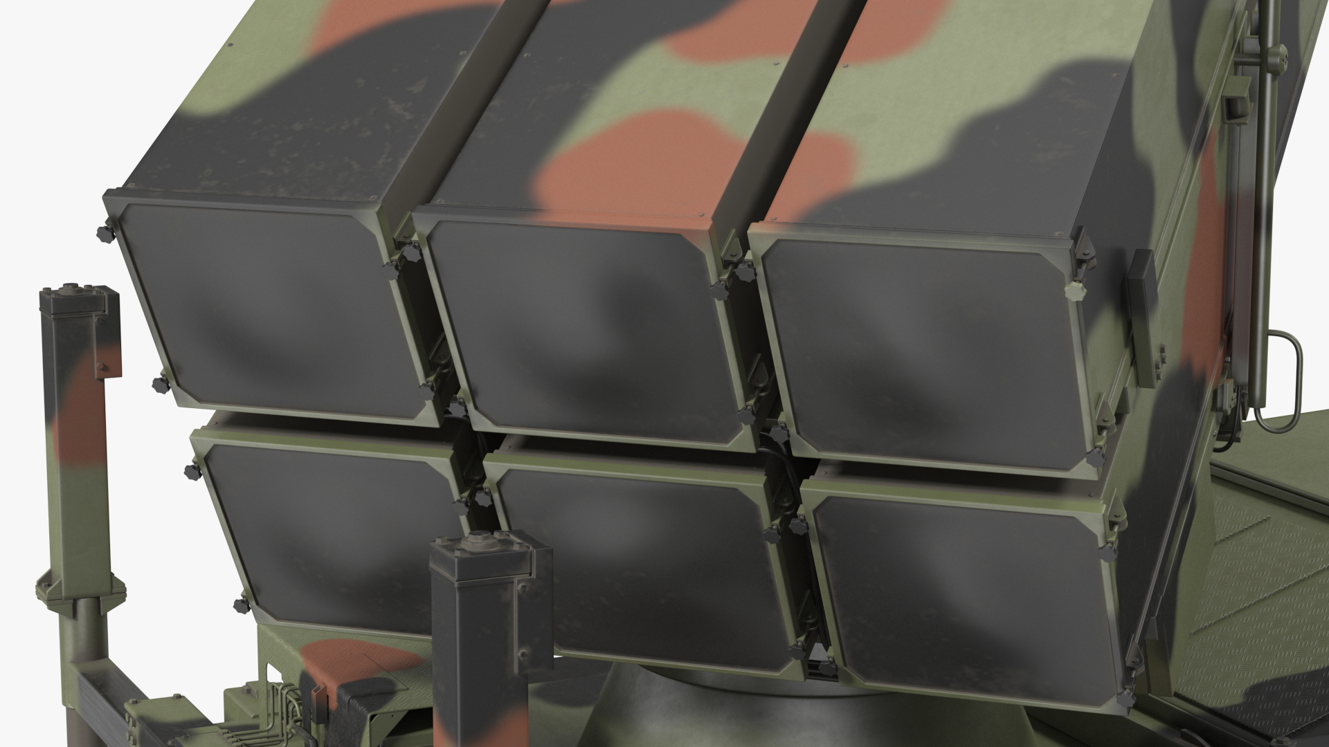 3D NASAMS Missile System Camouflage Ready to Attack model