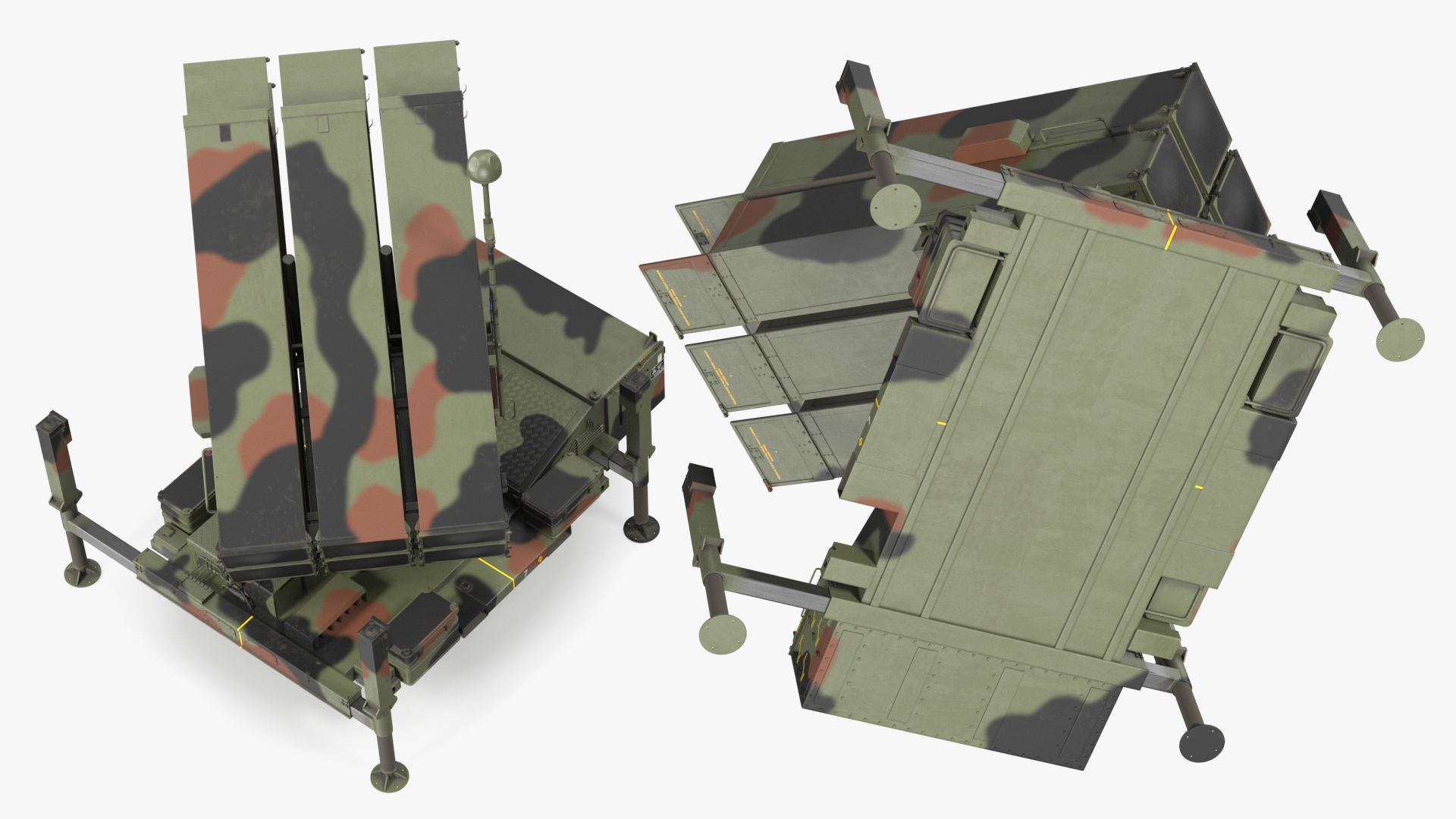 3D NASAMS Missile System Camouflage Ready to Attack model