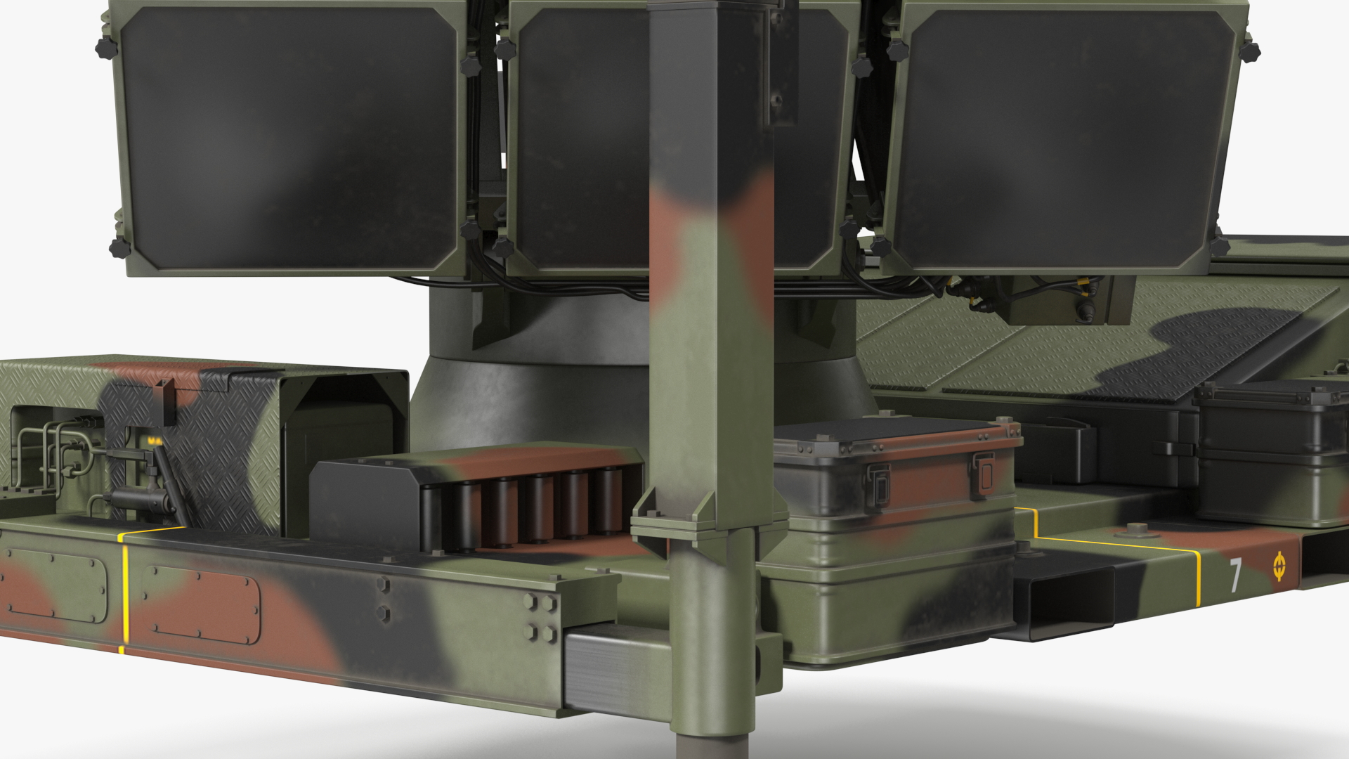 3D NASAMS Missile System Camouflage Ready to Attack model