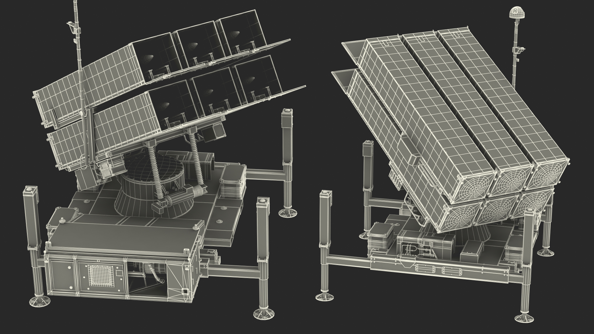 3D NASAMS Missile System Camouflage Ready to Attack model