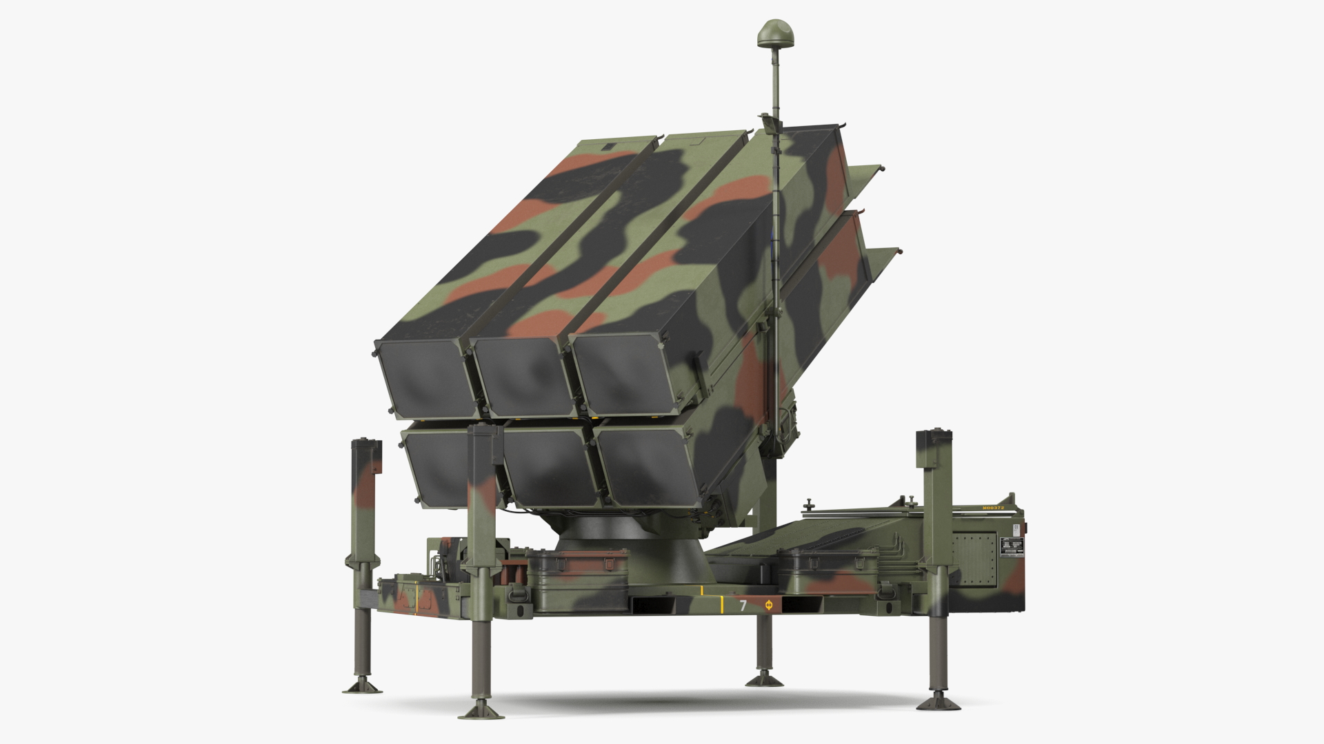 3D NASAMS Missile System Camouflage Ready to Attack model