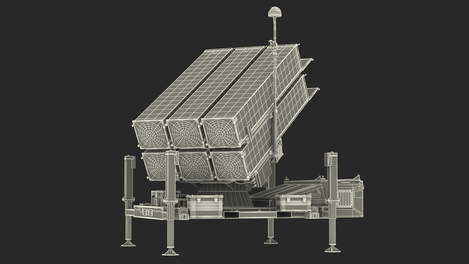 3D NASAMS Missile System Camouflage Ready to Attack model