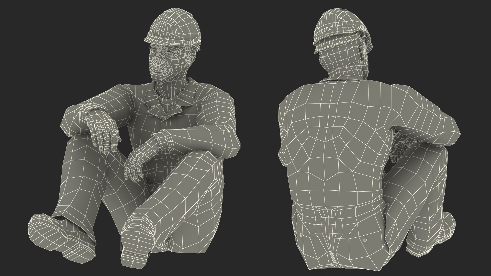 African American Rescuer 3D model