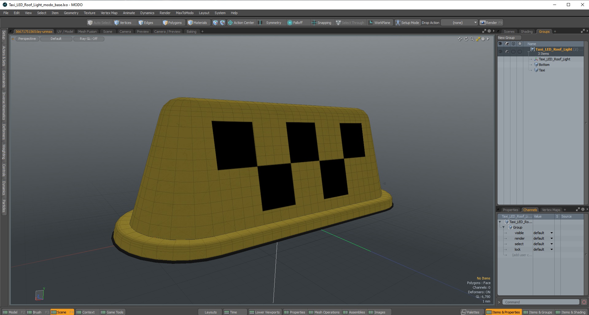 Taxi LED Roof Light 3D model