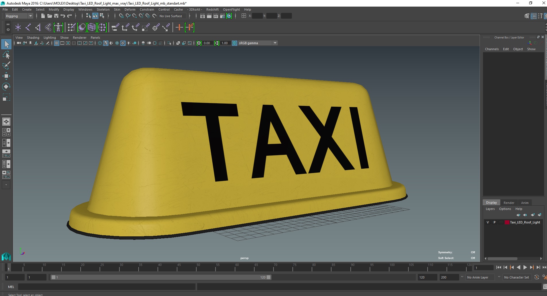 Taxi LED Roof Light 3D model