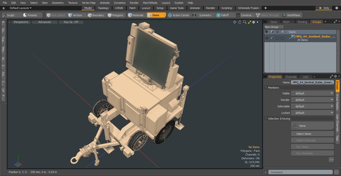 MPQ-64 Sentinel Radar Sand Color 3D