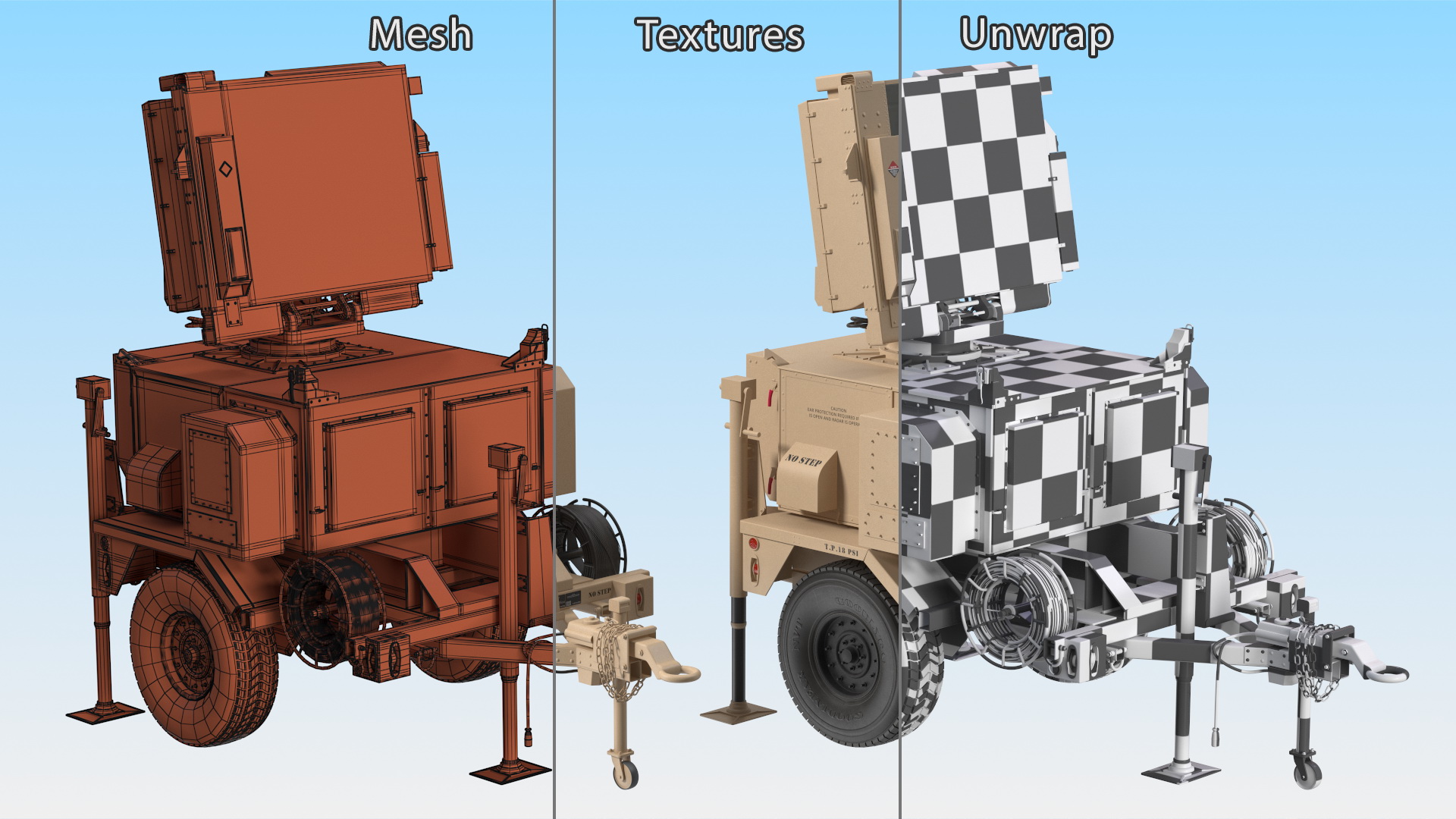 MPQ-64 Sentinel Radar Sand Color 3D