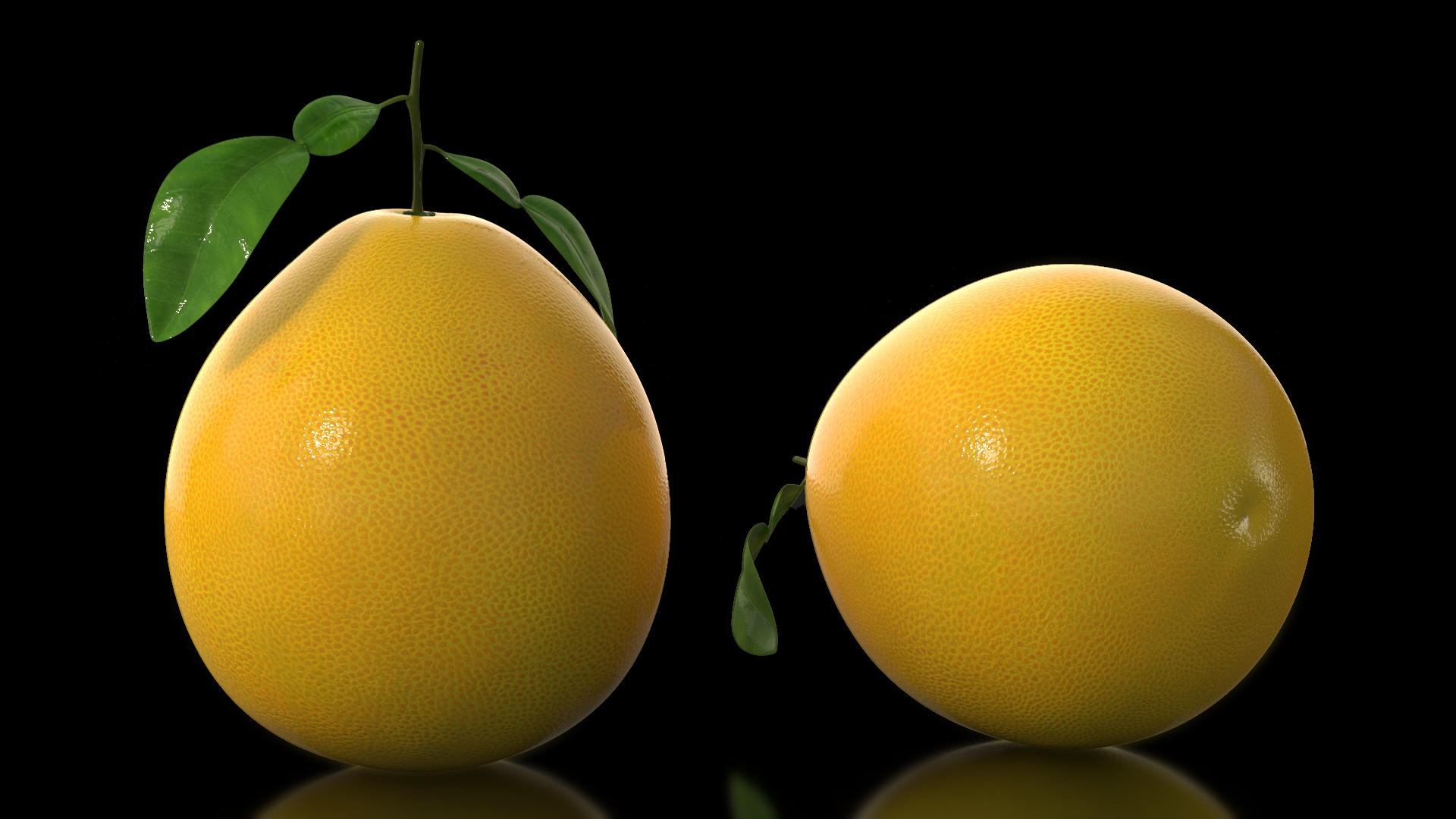 Pomelo Fruit Orange 3D model