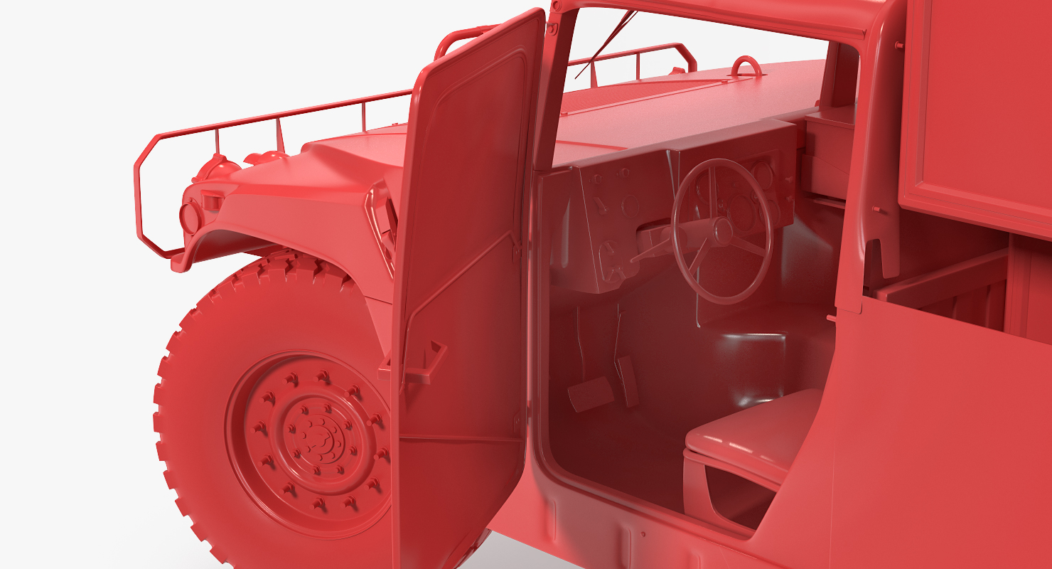 3D Shelter Carrier MSE HMMWV m1037 Desert model