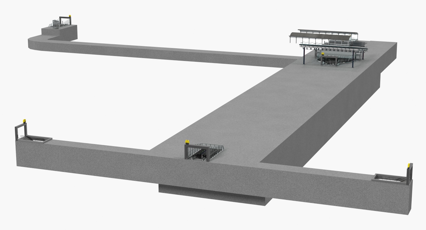 3D model Metro Station Subway