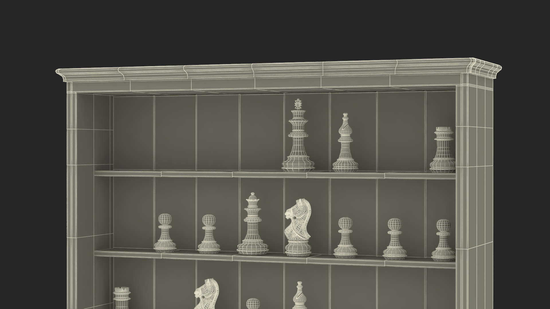 3D Light Wood Vertical Chess Board