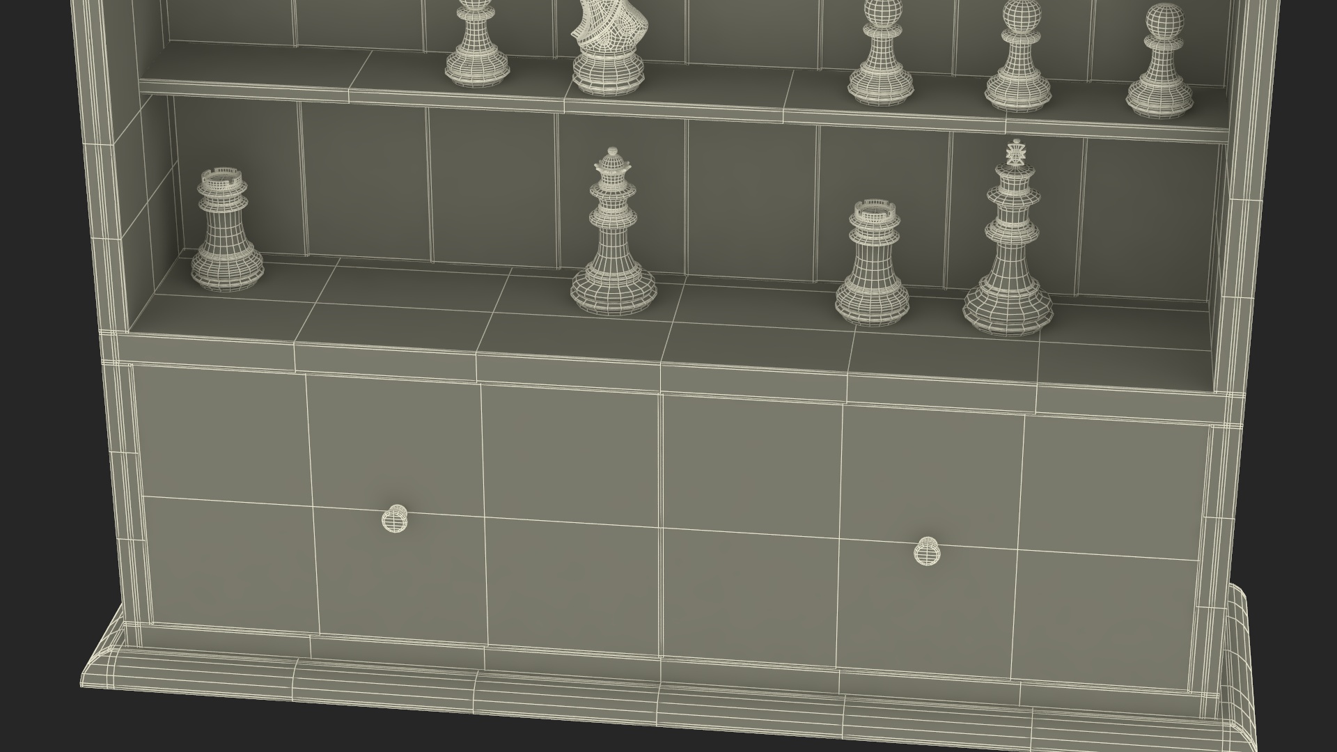 3D Light Wood Vertical Chess Board