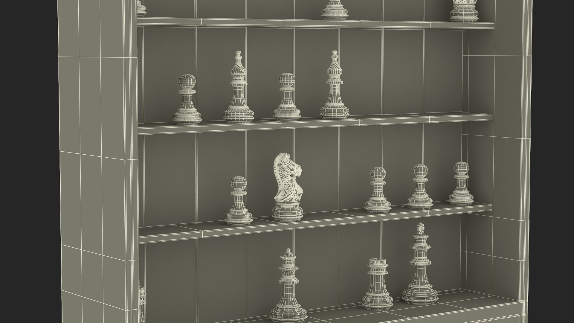 3D Light Wood Vertical Chess Board