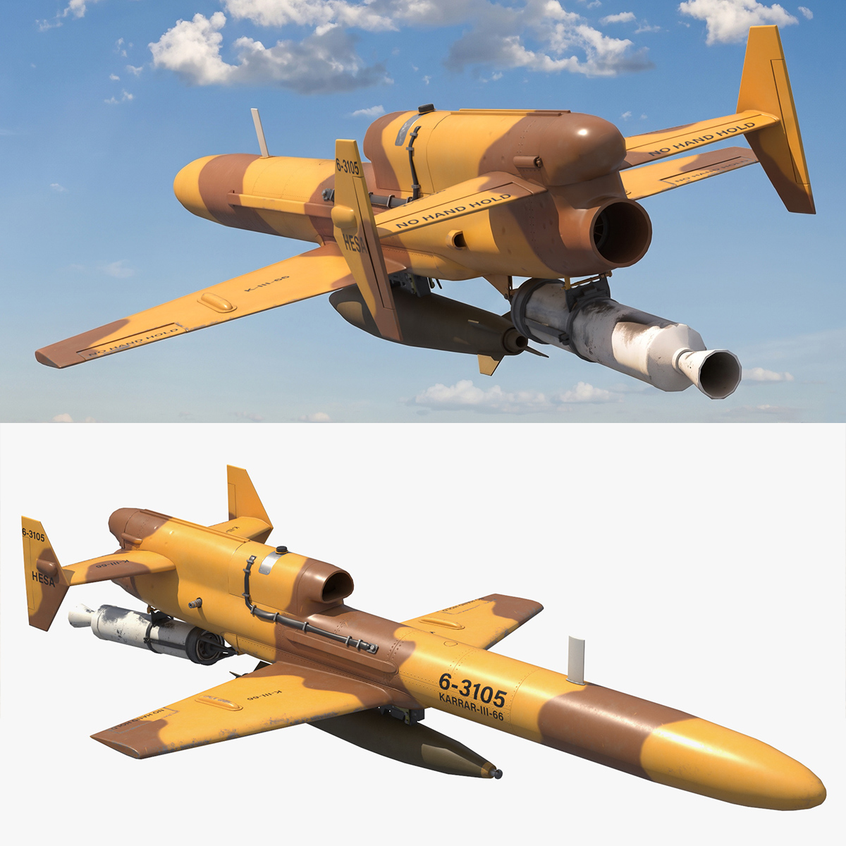 HESA Karrar Jet Combat Drone Game Ready