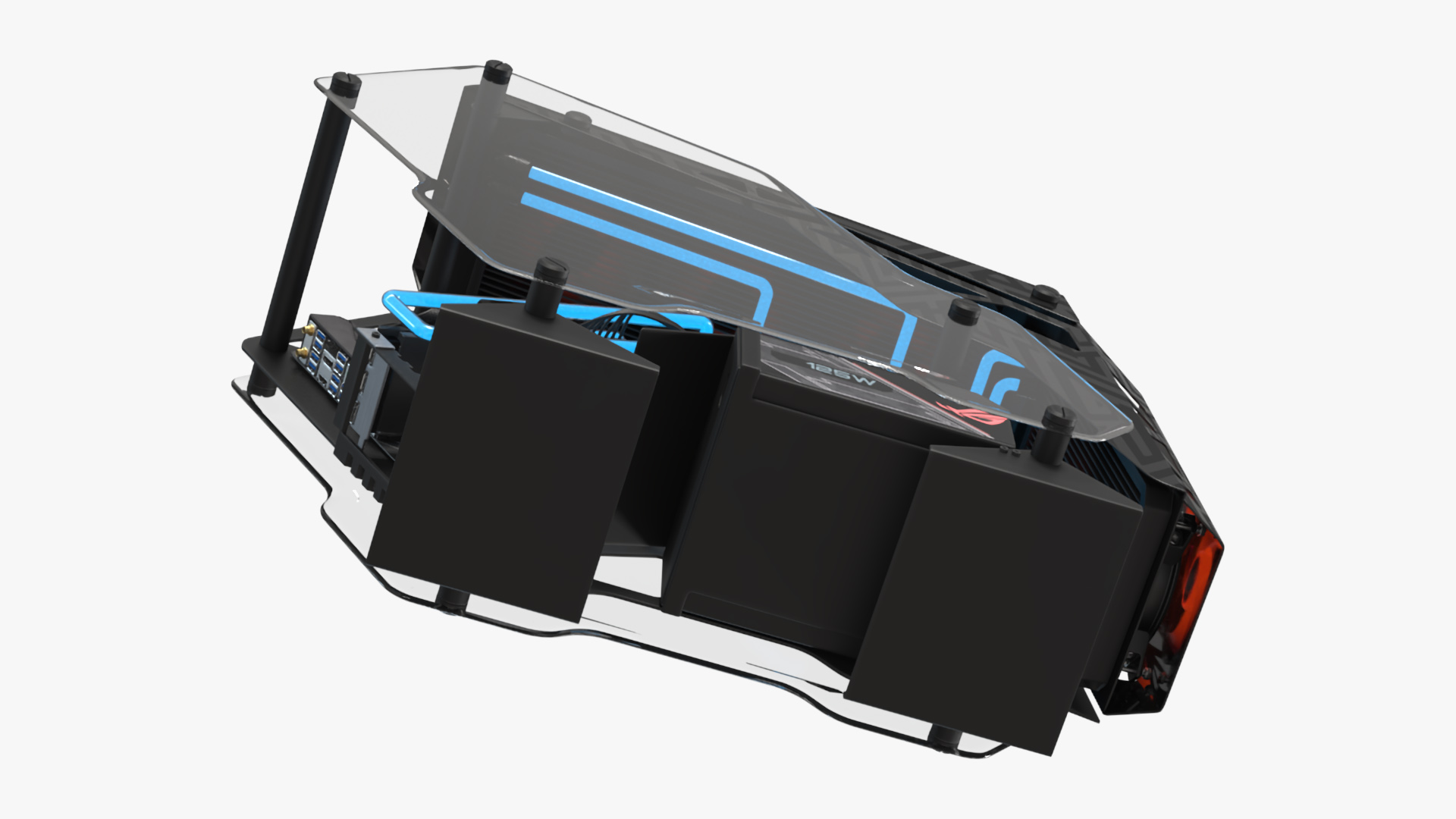 Futuristic Gaming PC On State 3D model