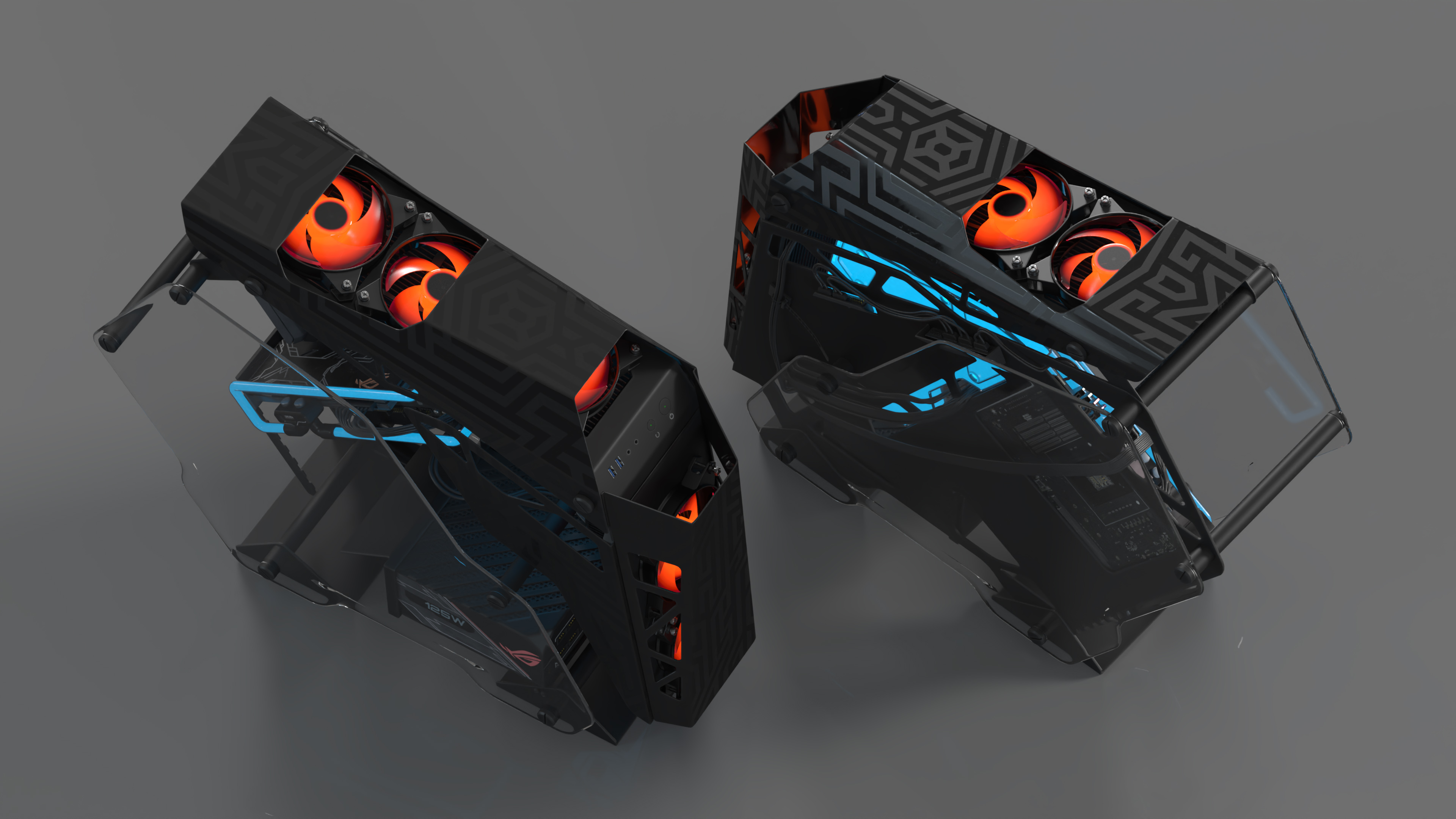Futuristic Gaming PC On State 3D model