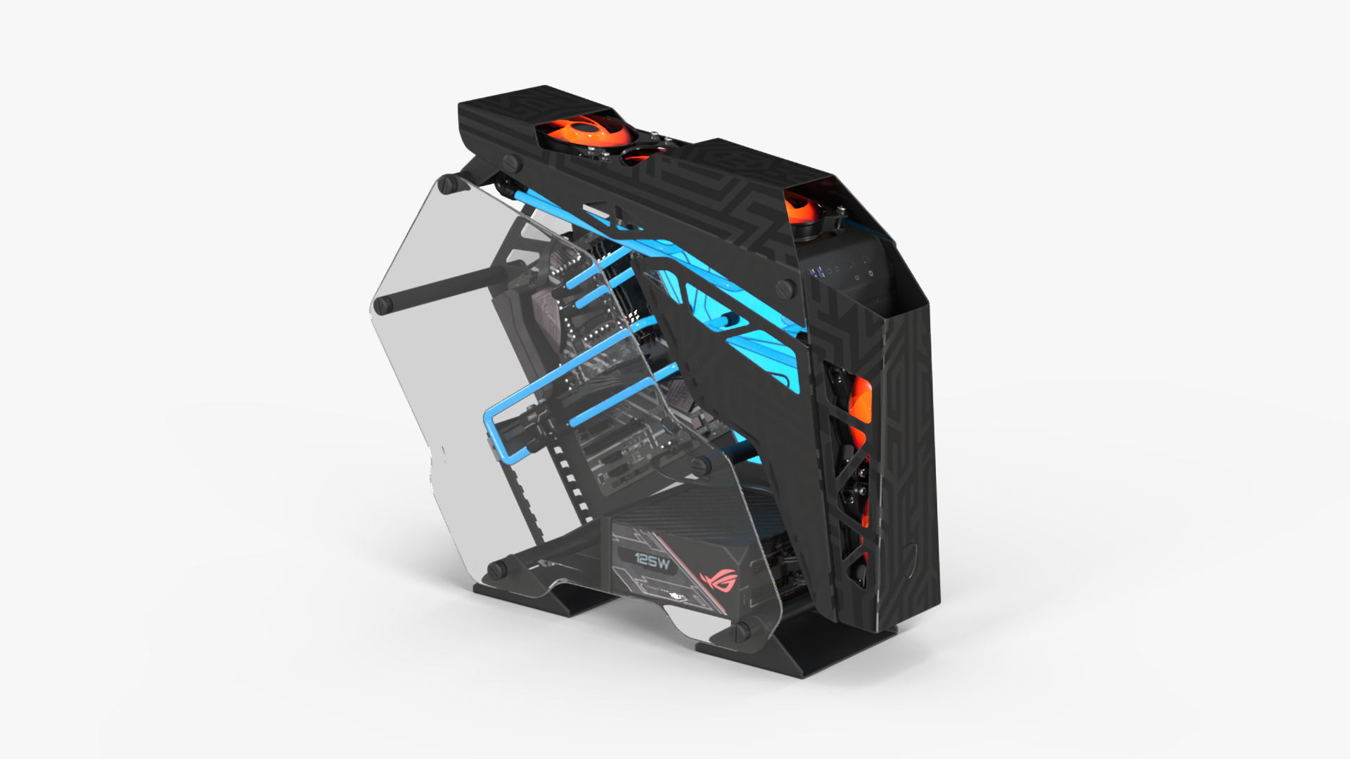 Futuristic Gaming PC On State 3D model