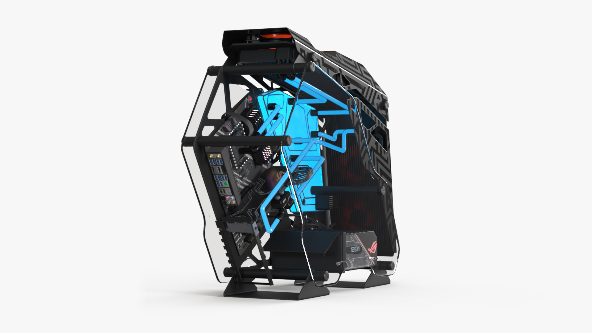 Futuristic Gaming PC On State 3D model