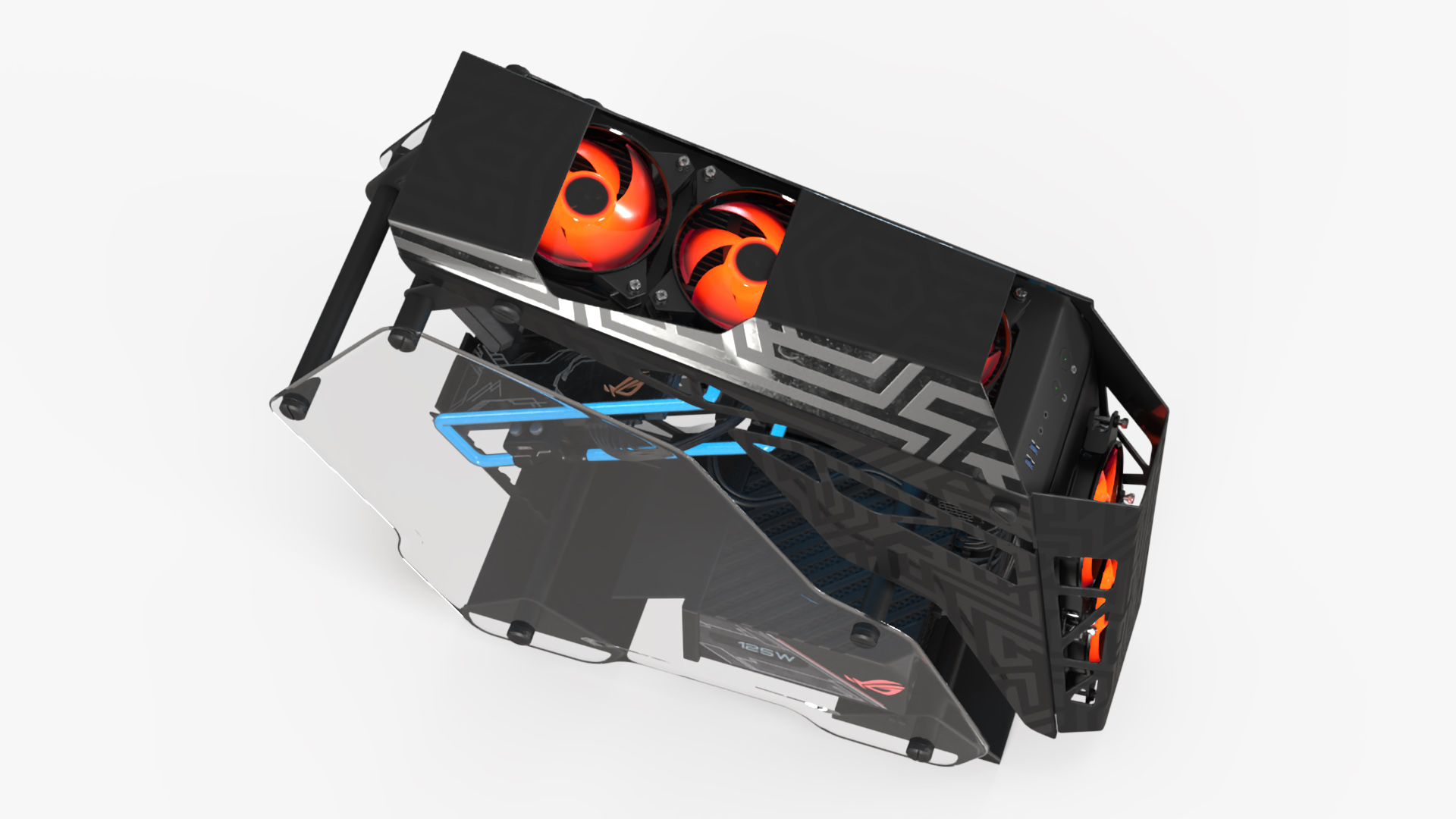 Futuristic Gaming PC On State 3D model