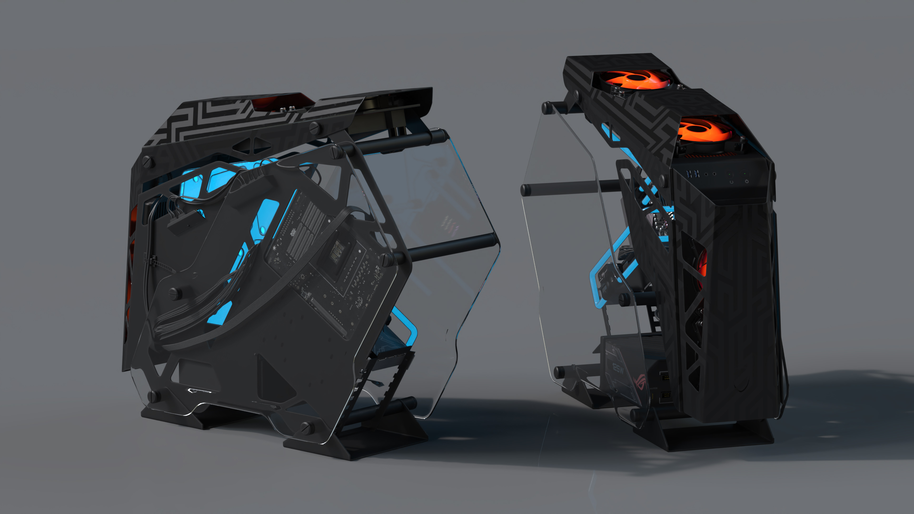 Futuristic Gaming PC On State 3D model