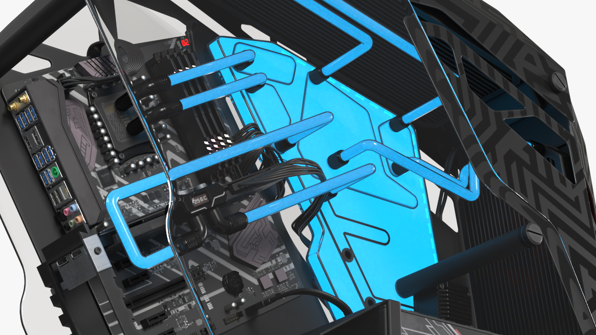 Futuristic Gaming PC On State 3D model