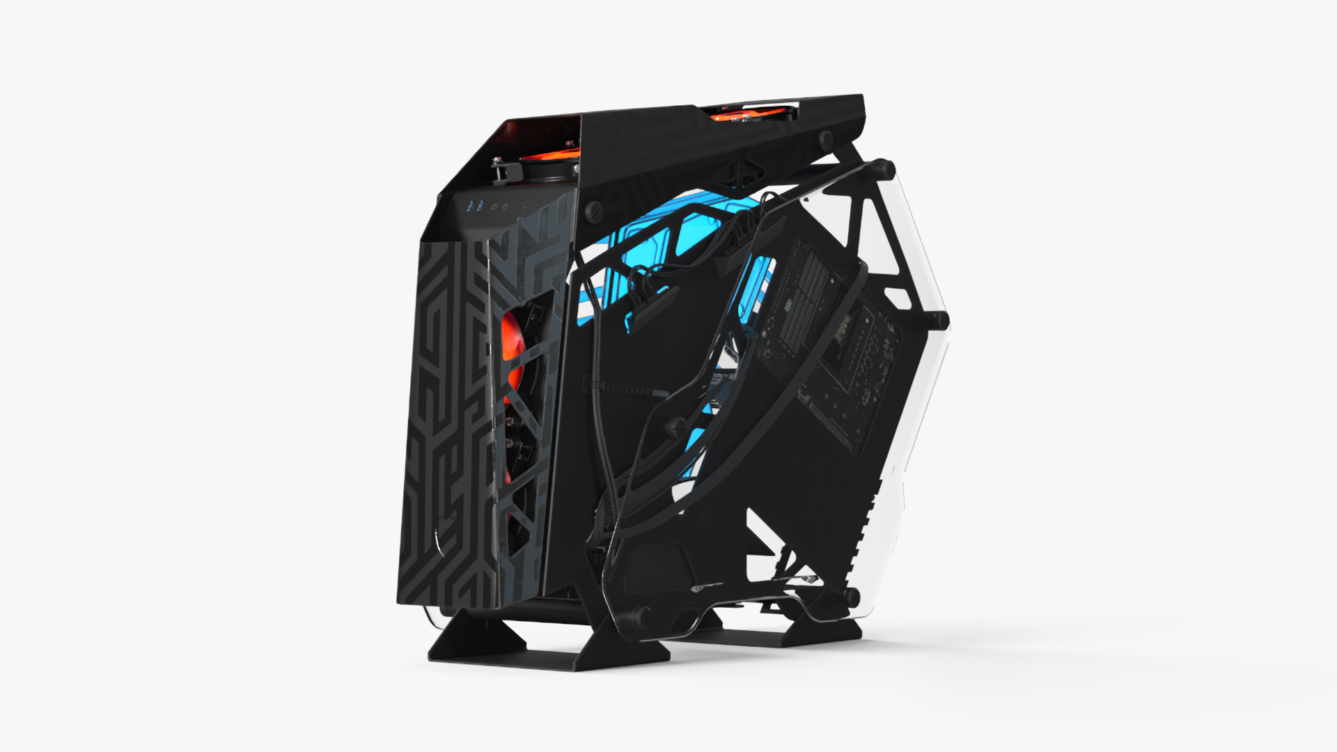 Futuristic Gaming PC On State 3D model