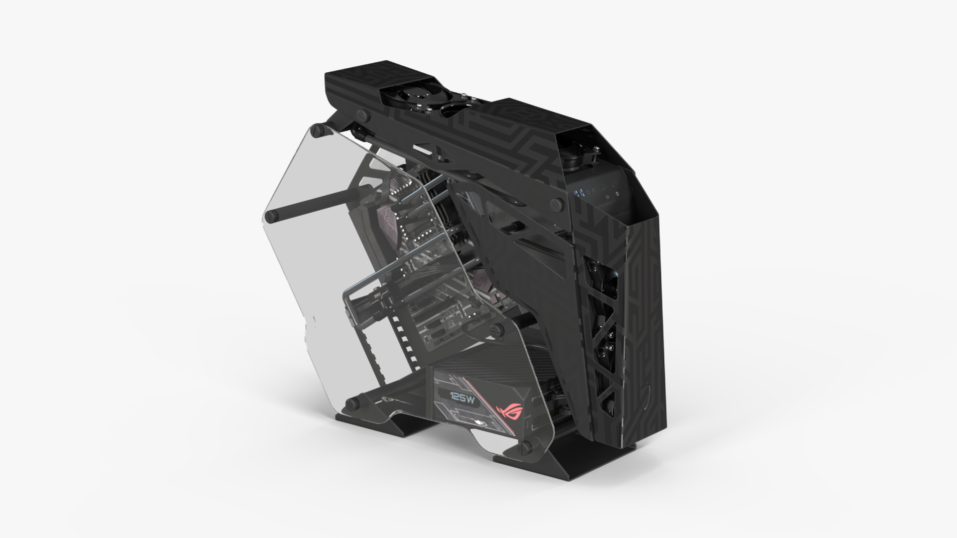 Futuristic Gaming PC On State 3D model
