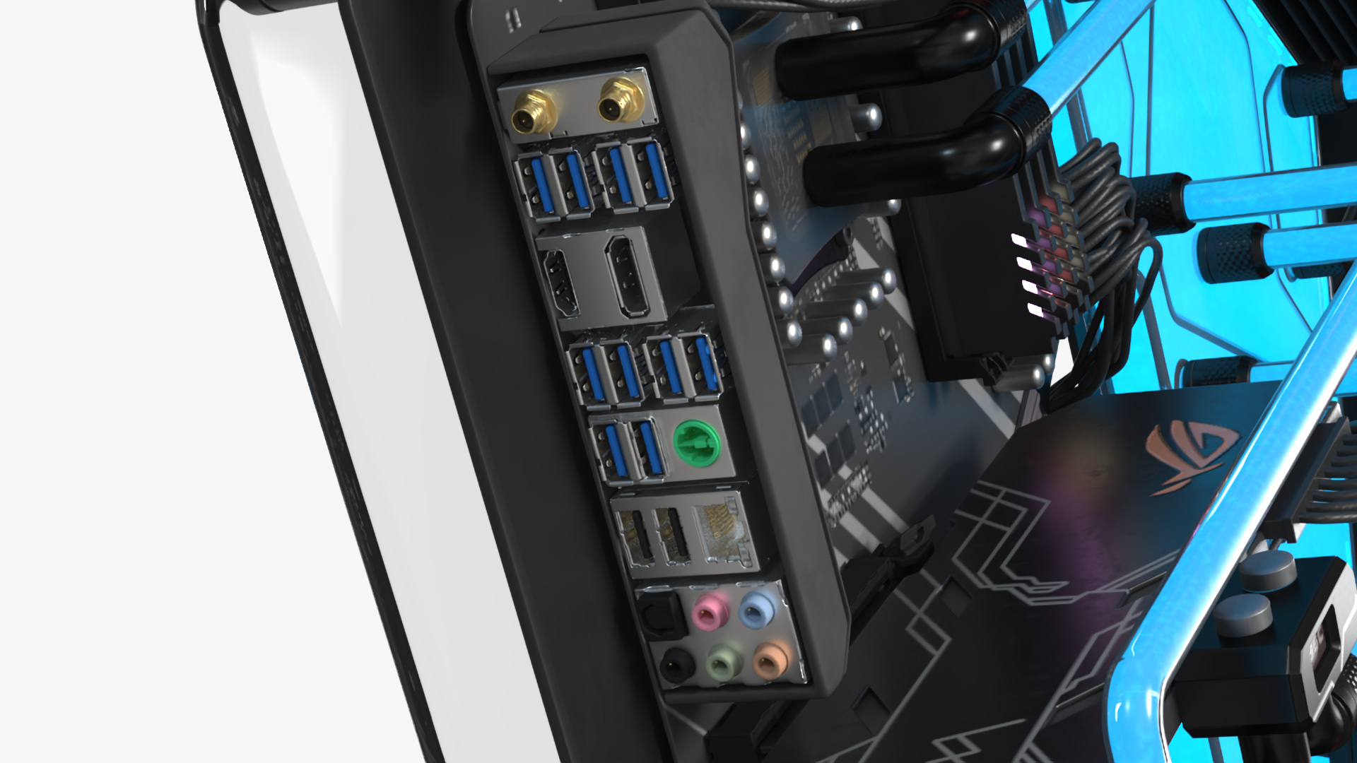 Futuristic Gaming PC On State 3D model