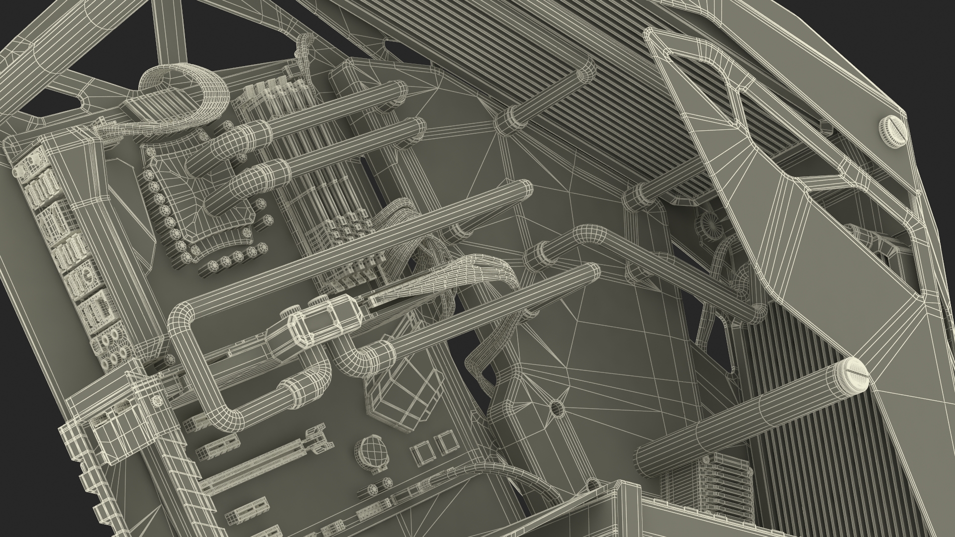 Futuristic Gaming PC On State 3D model