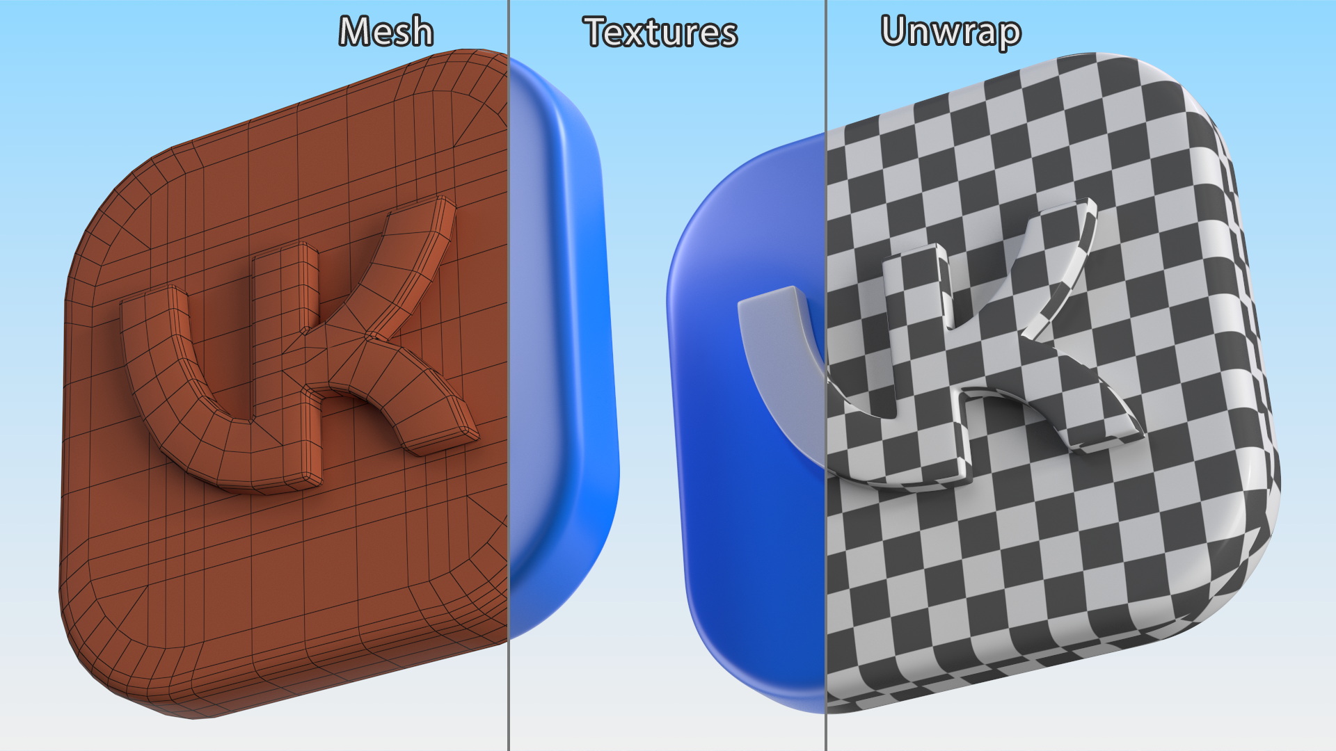 VK Icon 3D model