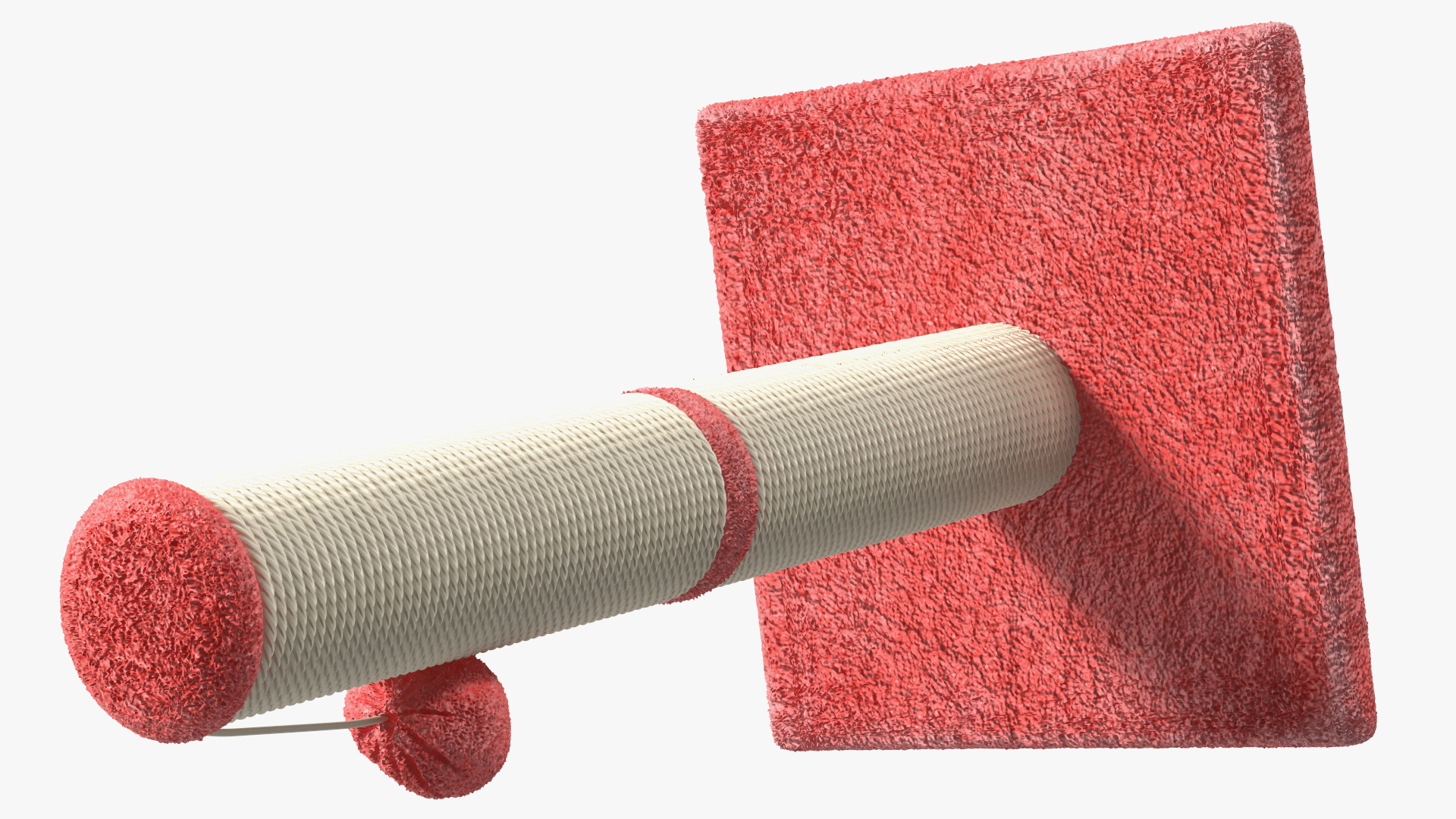 3D Cat Scratching Post Ball Red model