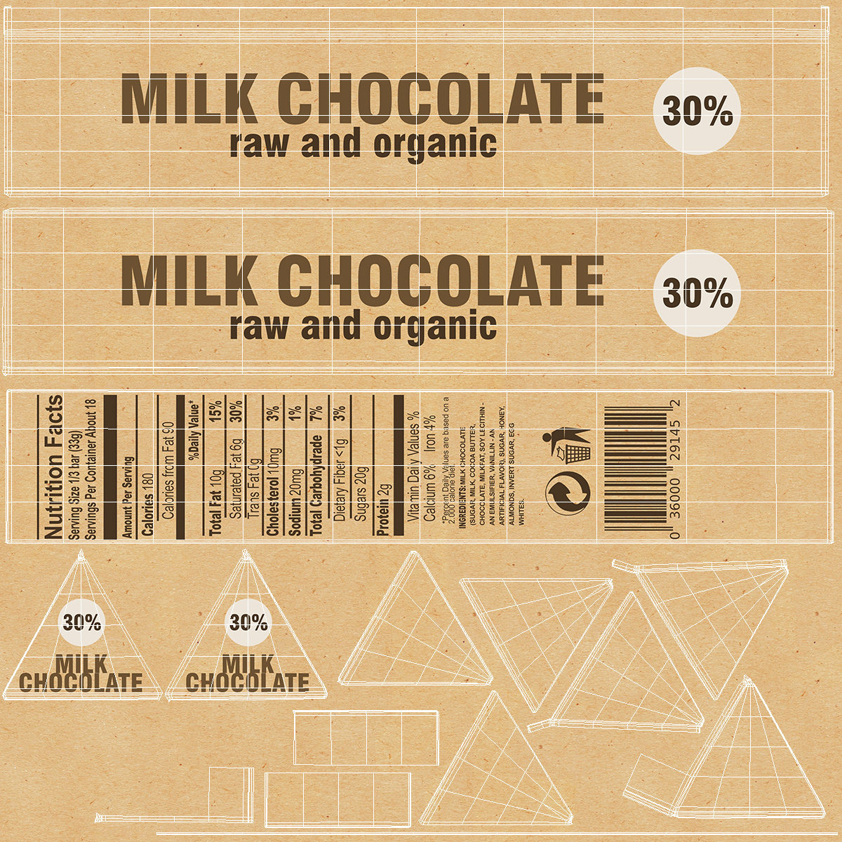 3D Craft Chocolate Package model